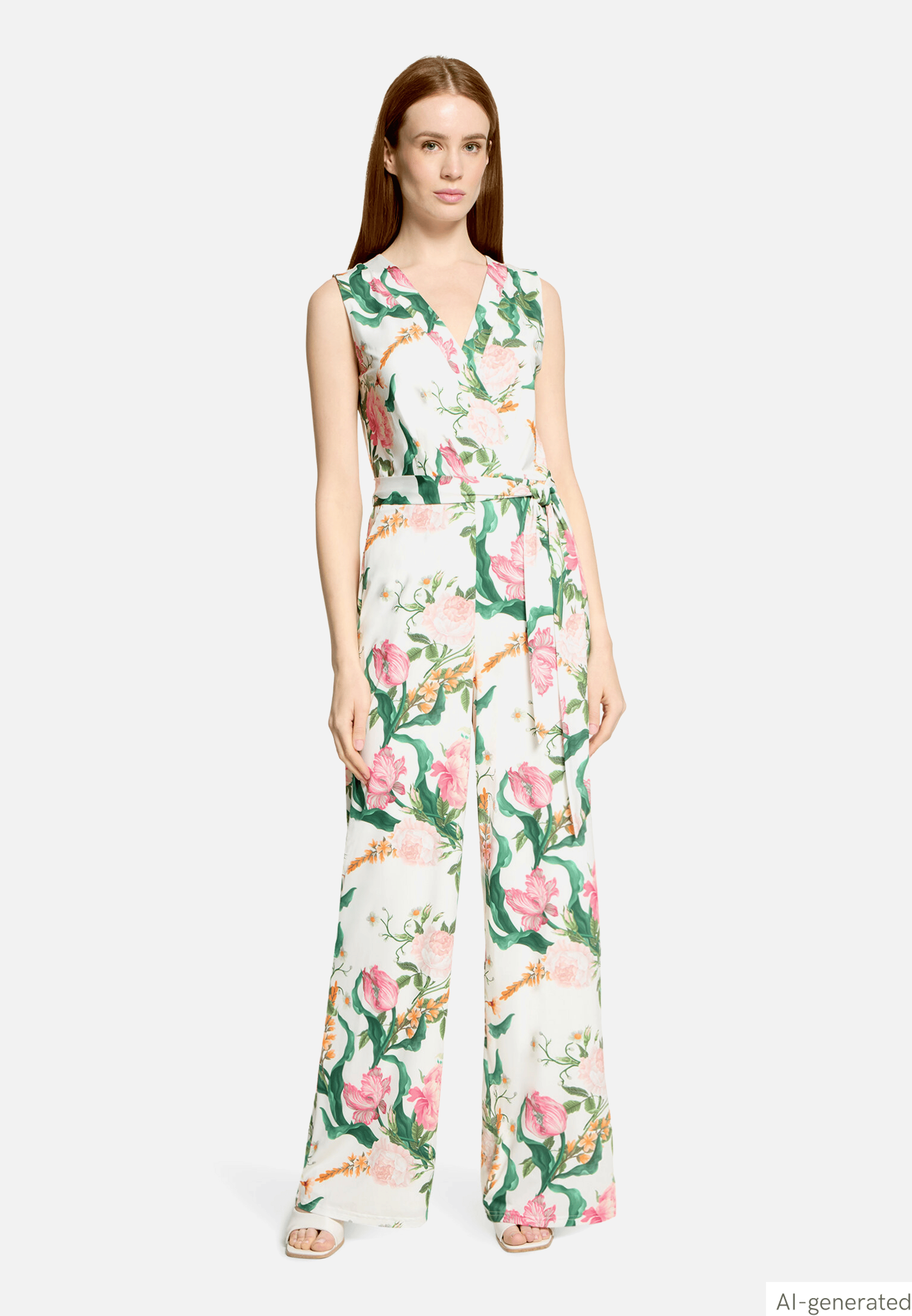 Jumpsuit mit Bindegürtel