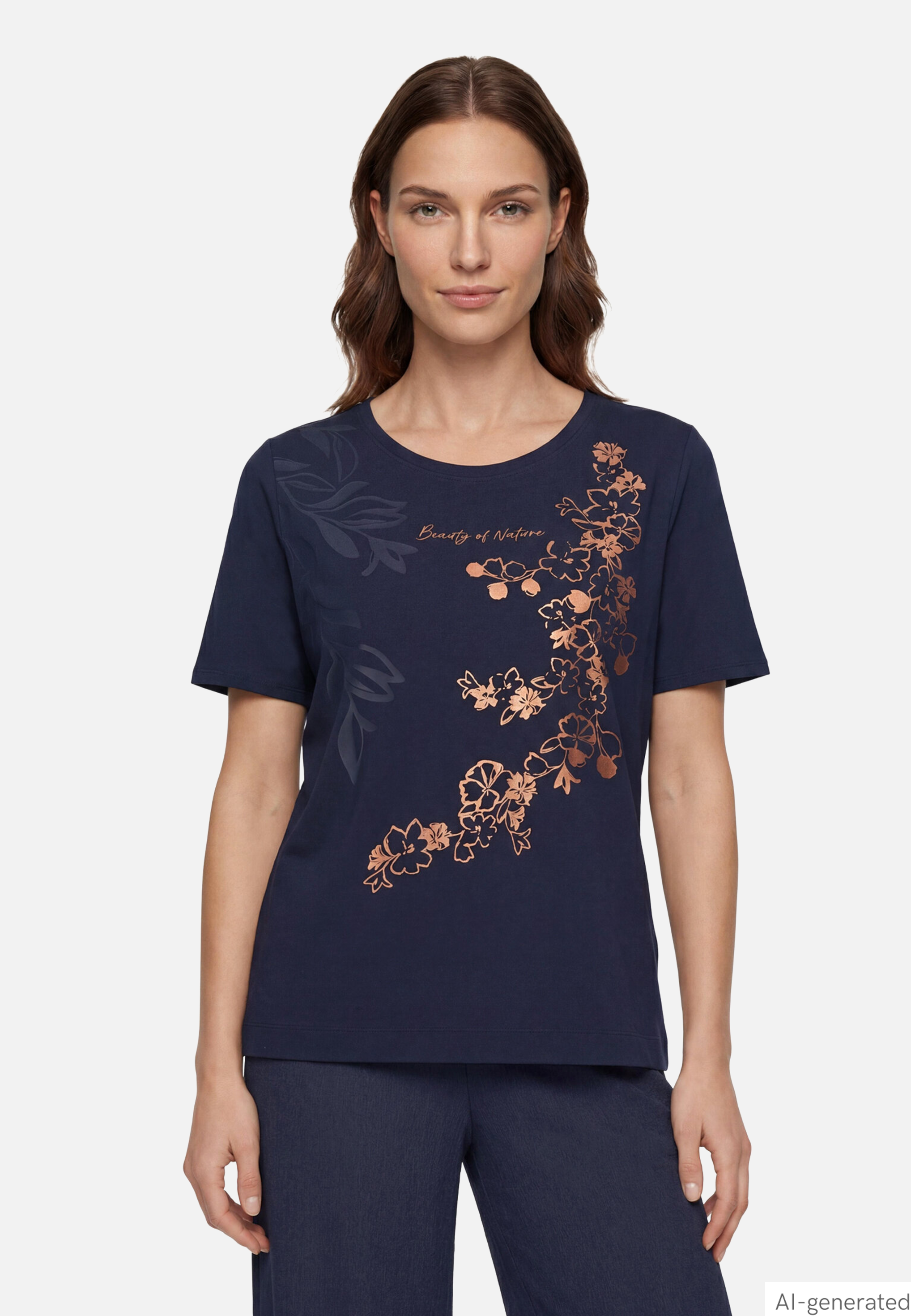 Print-T-Shirt mit Rundhalsausschnitt