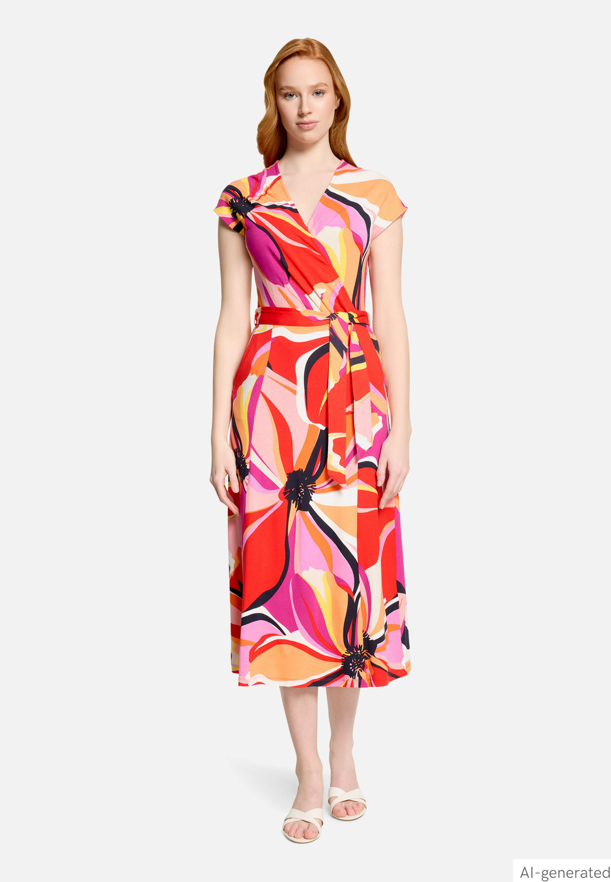 Jerseykleid mit Blumenprint