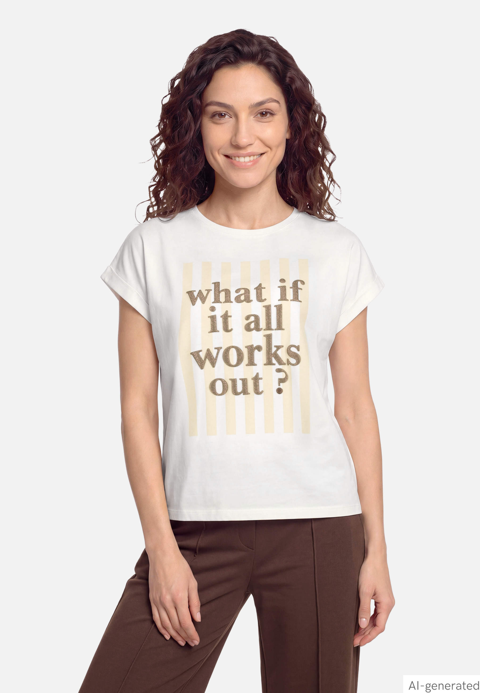 Printshirt mit Ärmelaufschlag