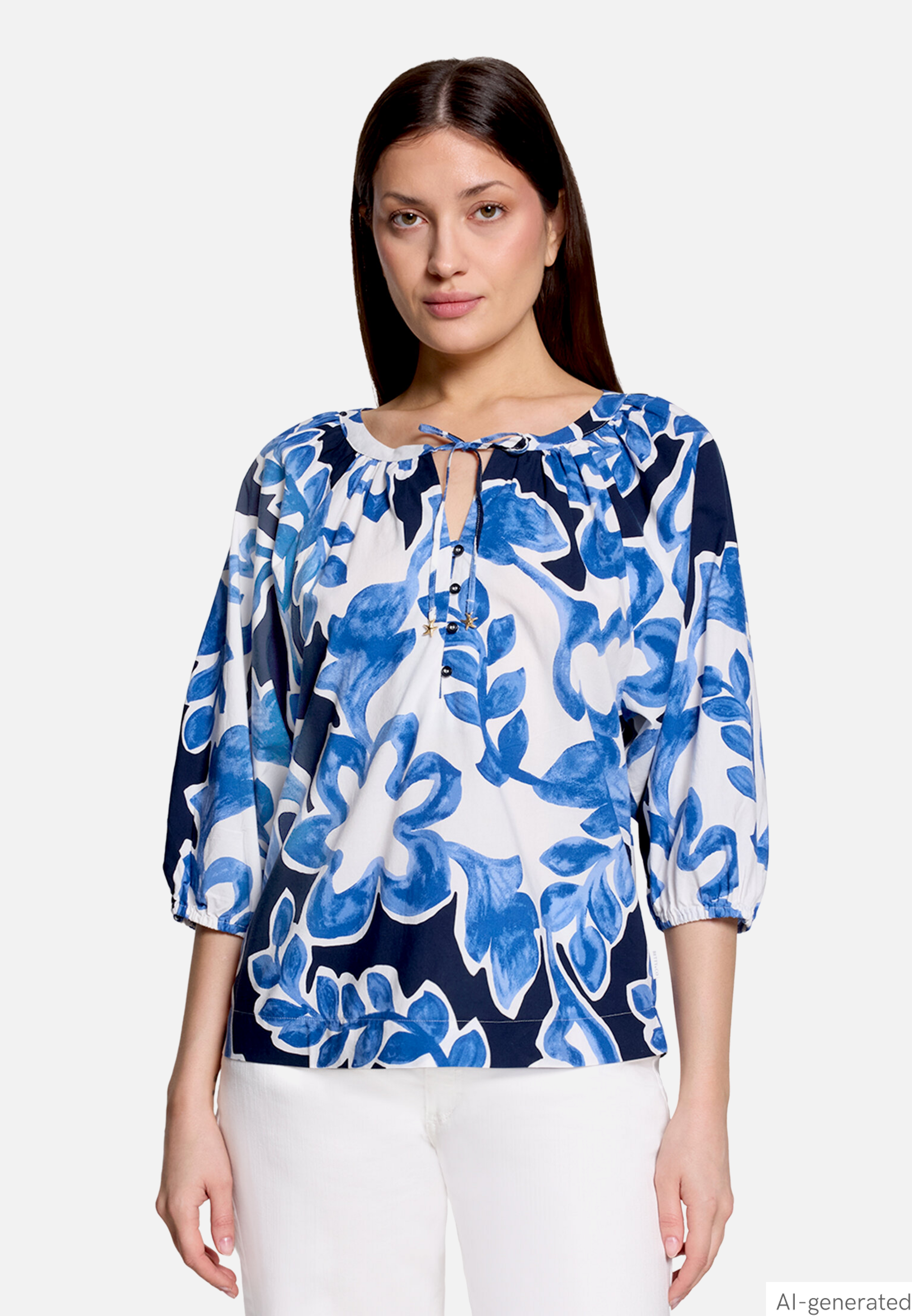 Schlupfbluse mit Print