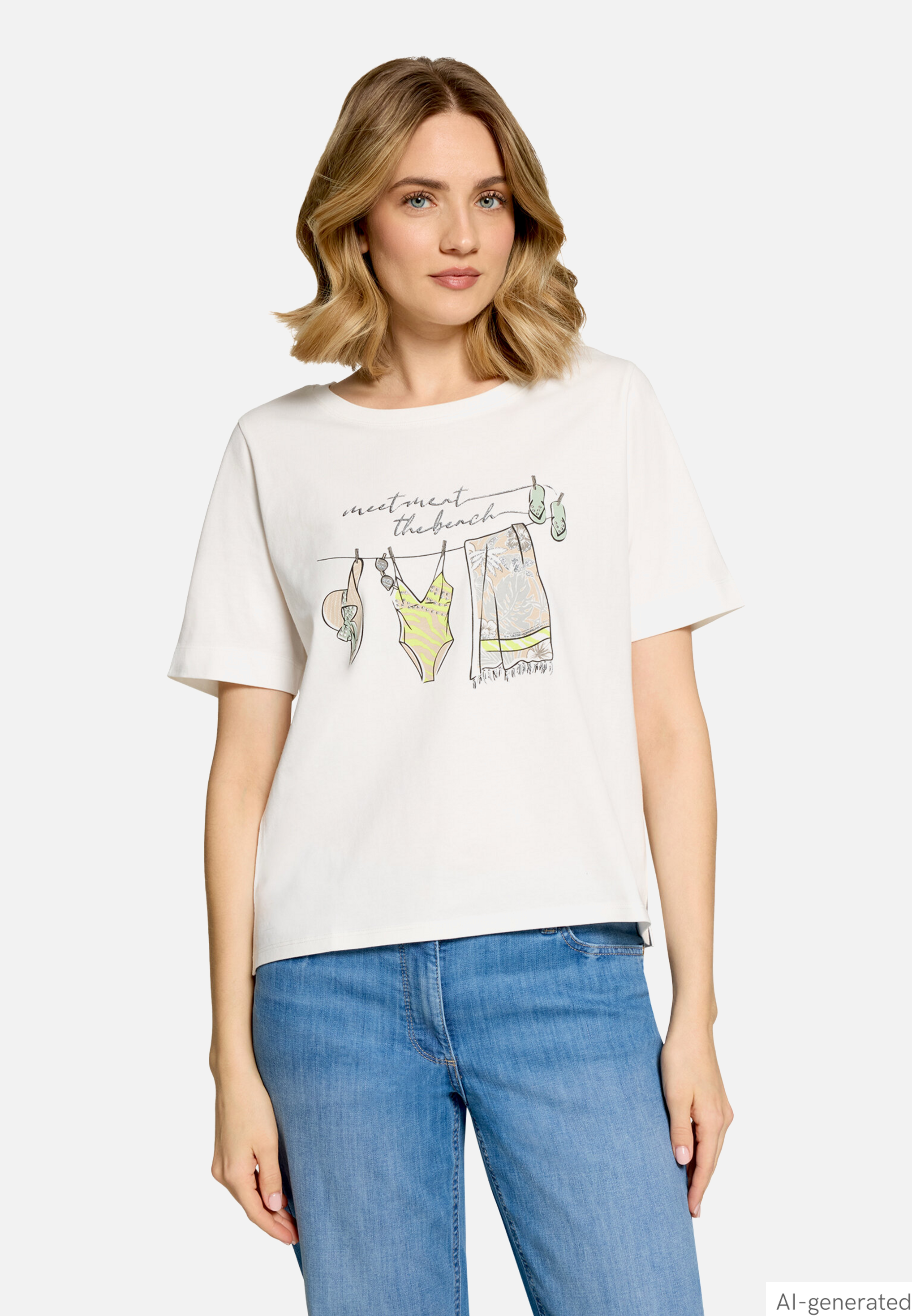 Basic Shirt mit Aufdruck