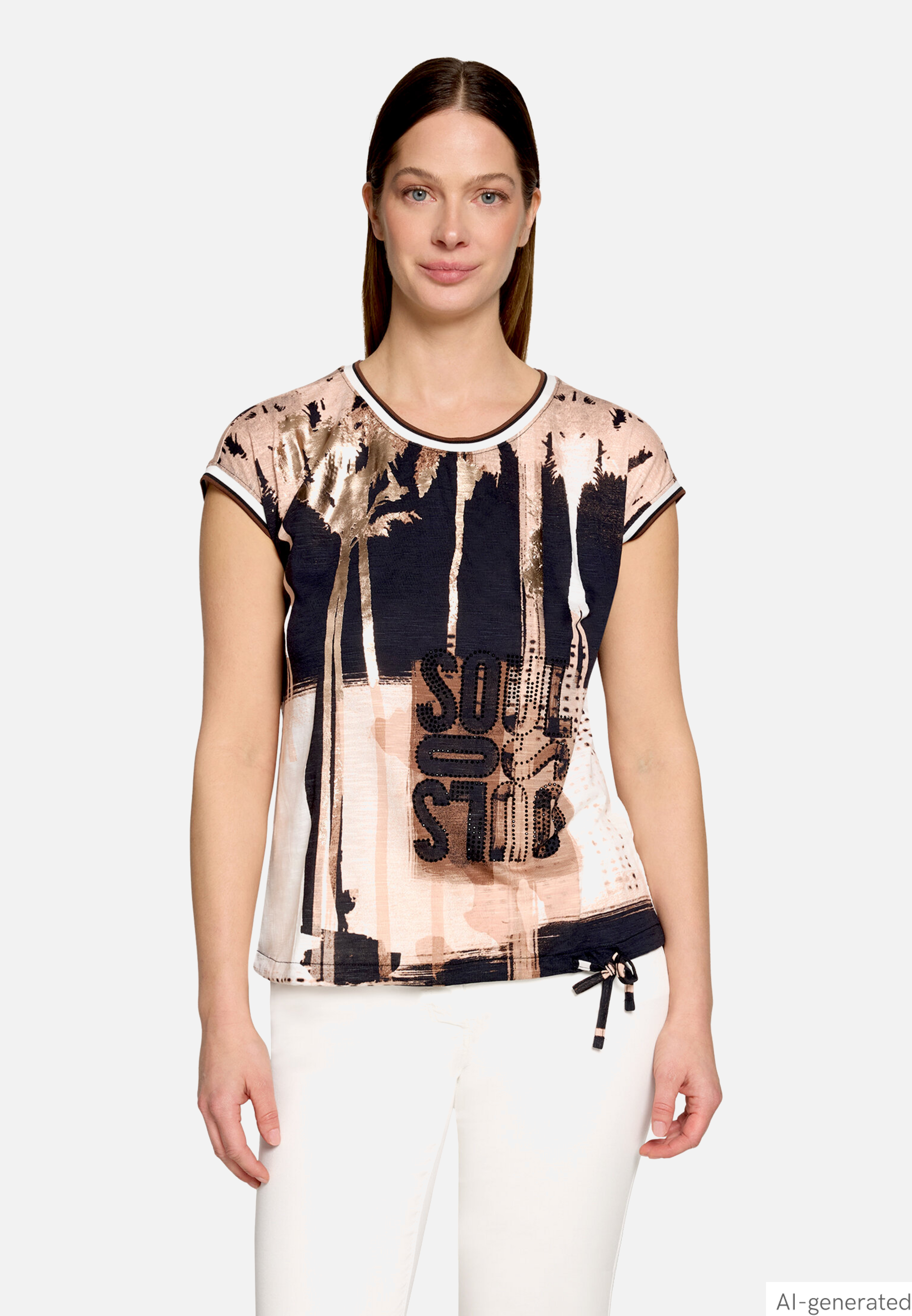 Printshirt mit Tunnelzug