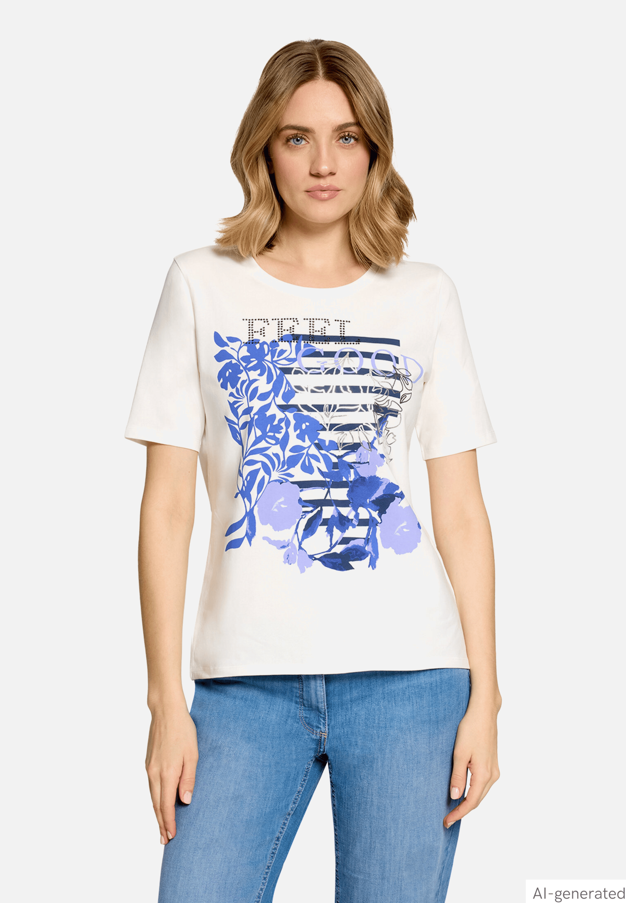 Basic Shirt mit Placement