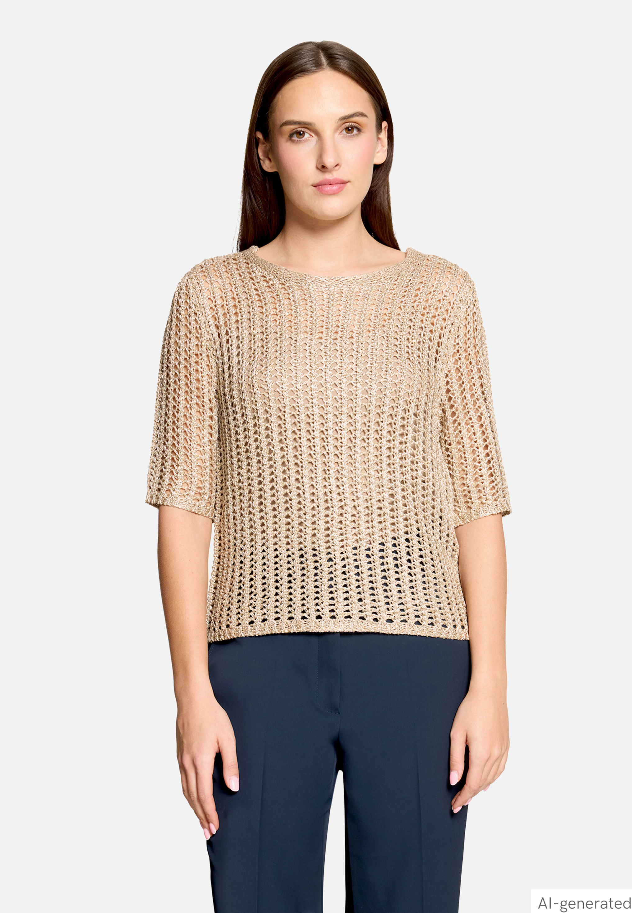 Strickpullover mit Lochmuster