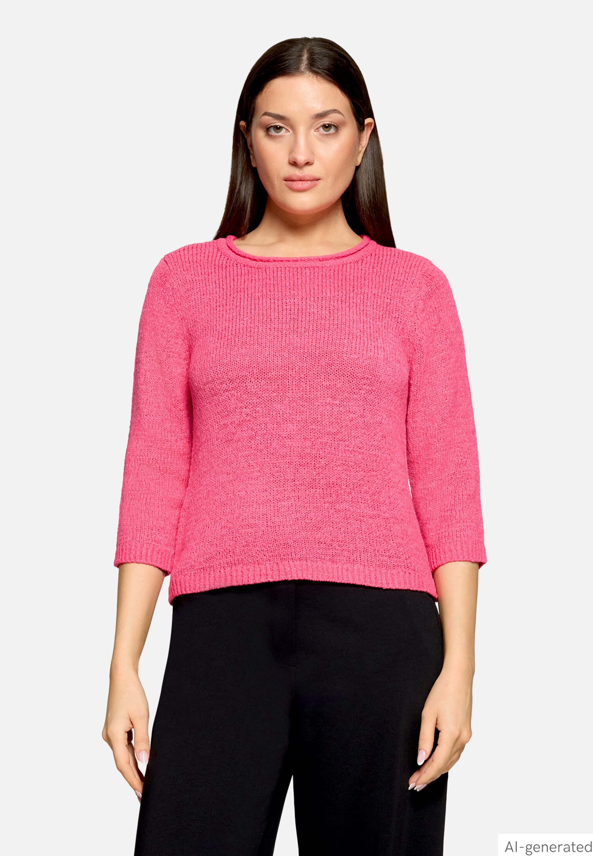 Strickpullover mit 3/4 Arm