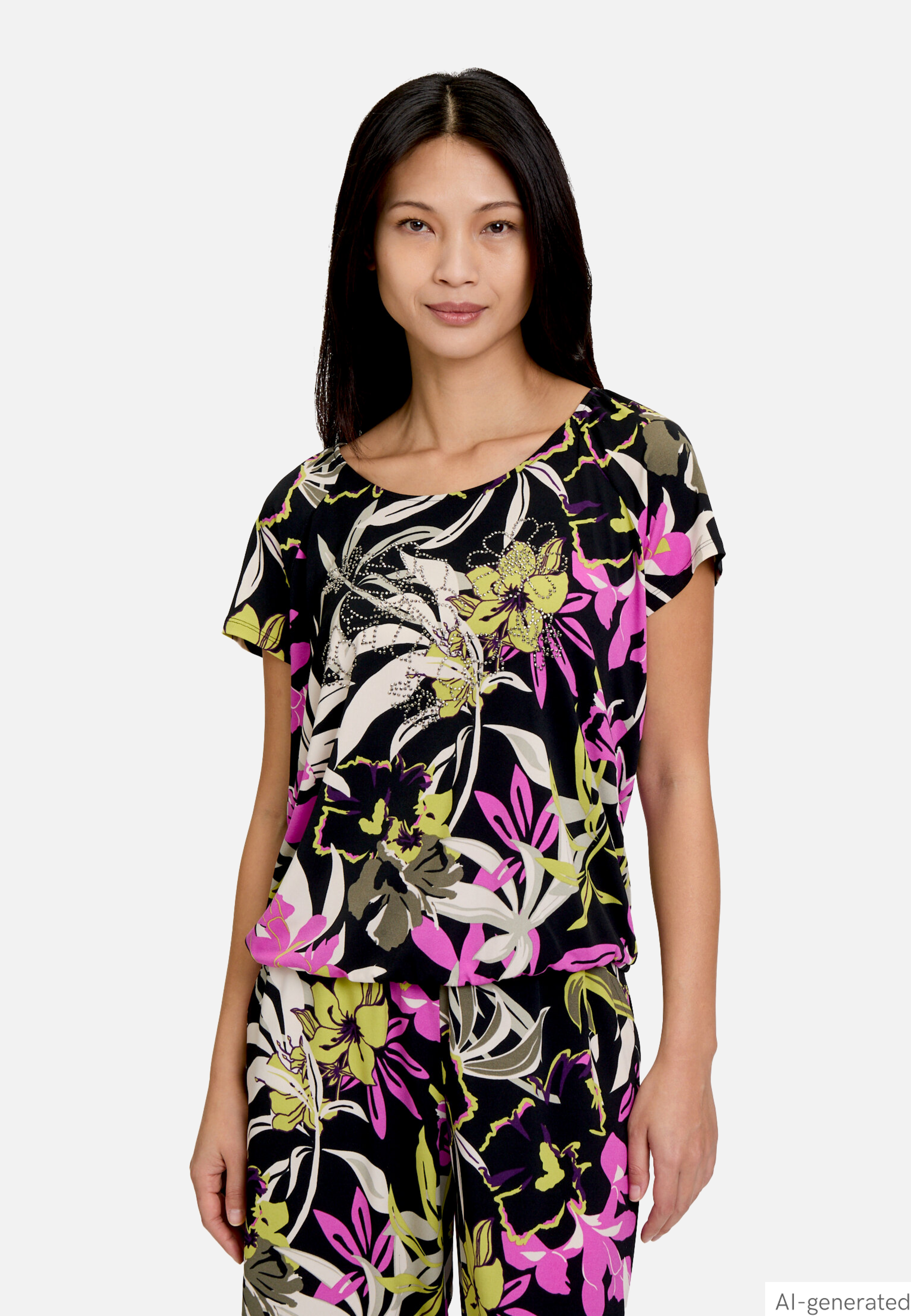 Printshirt mit Gummizug