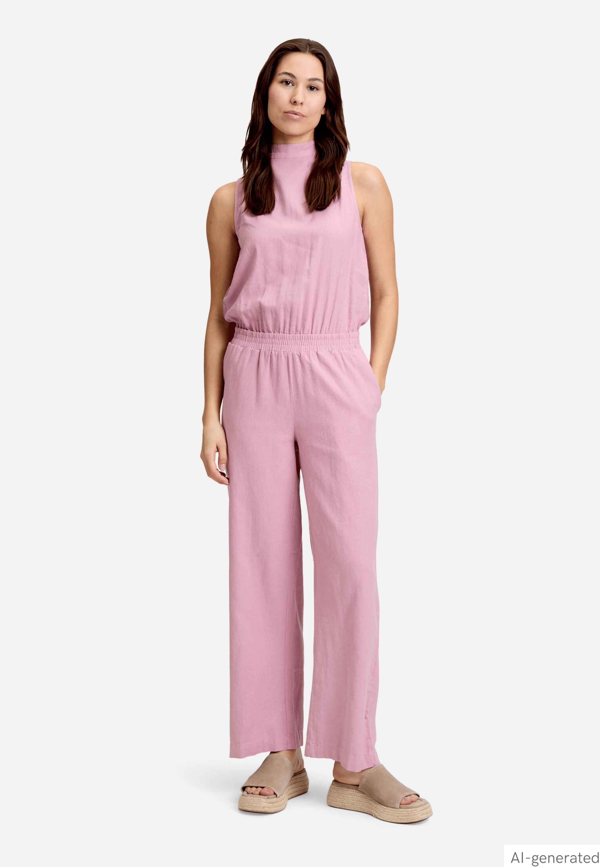 Jumpsuit mit hohem Kragen