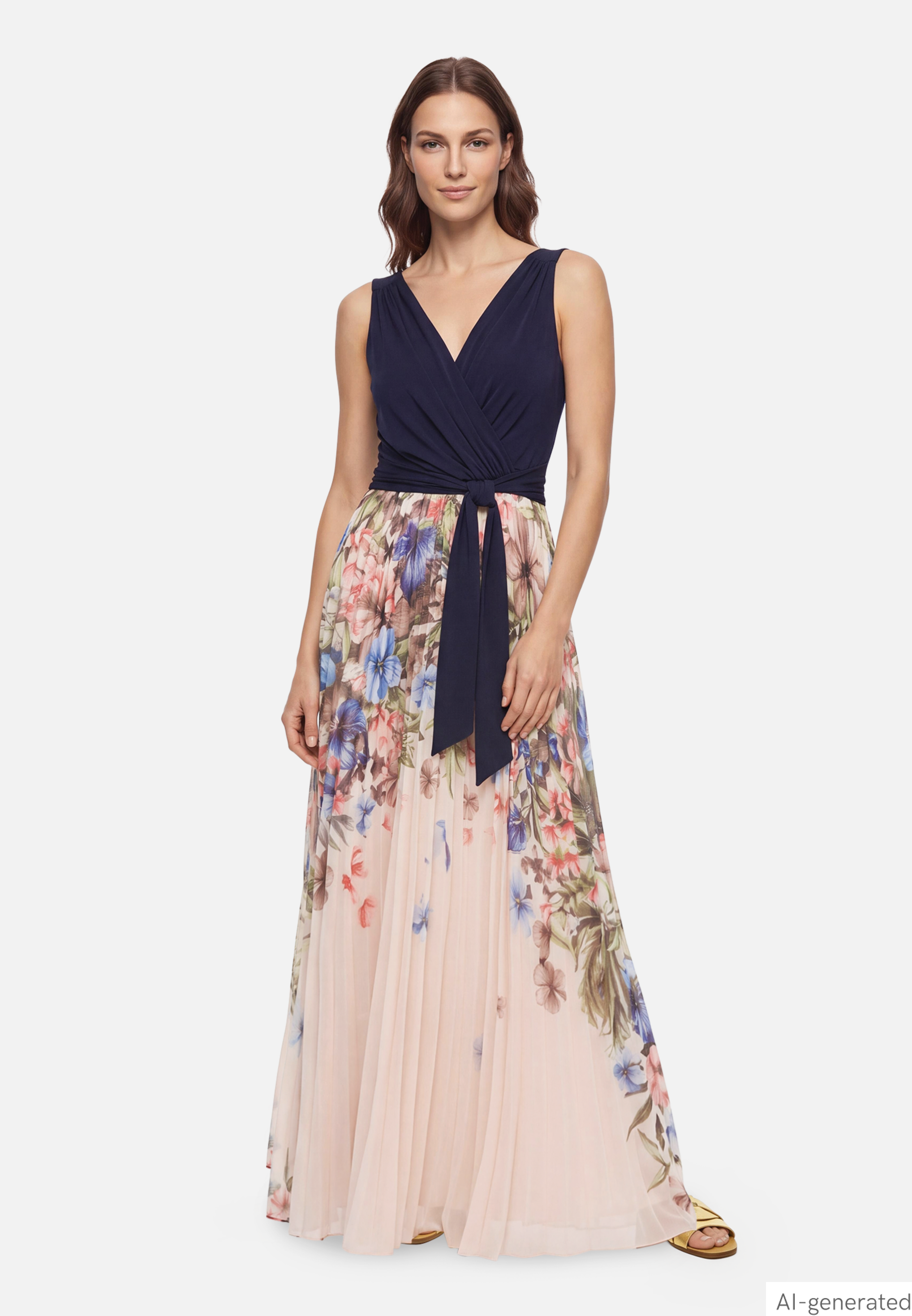 Abendkleid mit Plissee