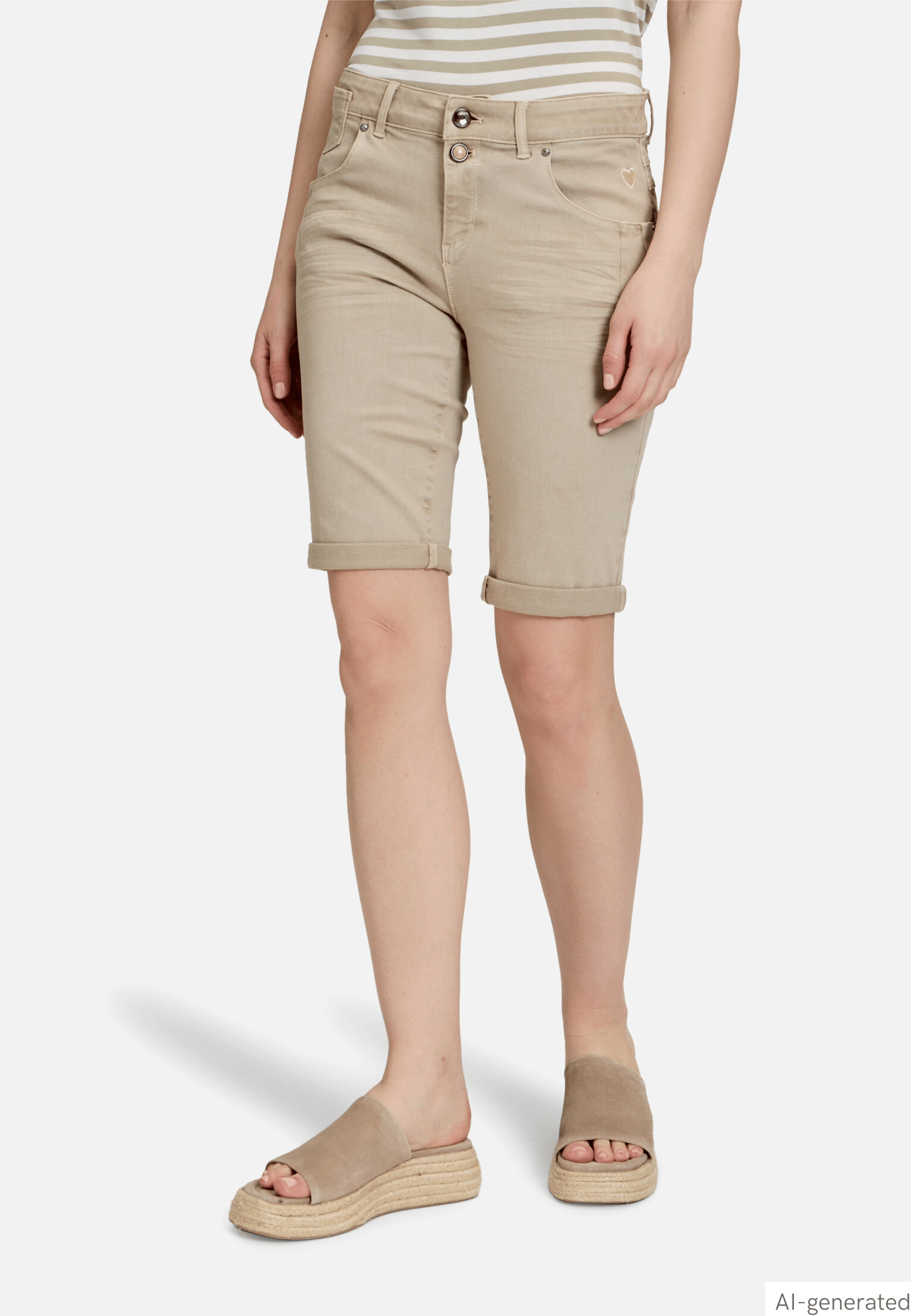 Shorts mit Stickerei