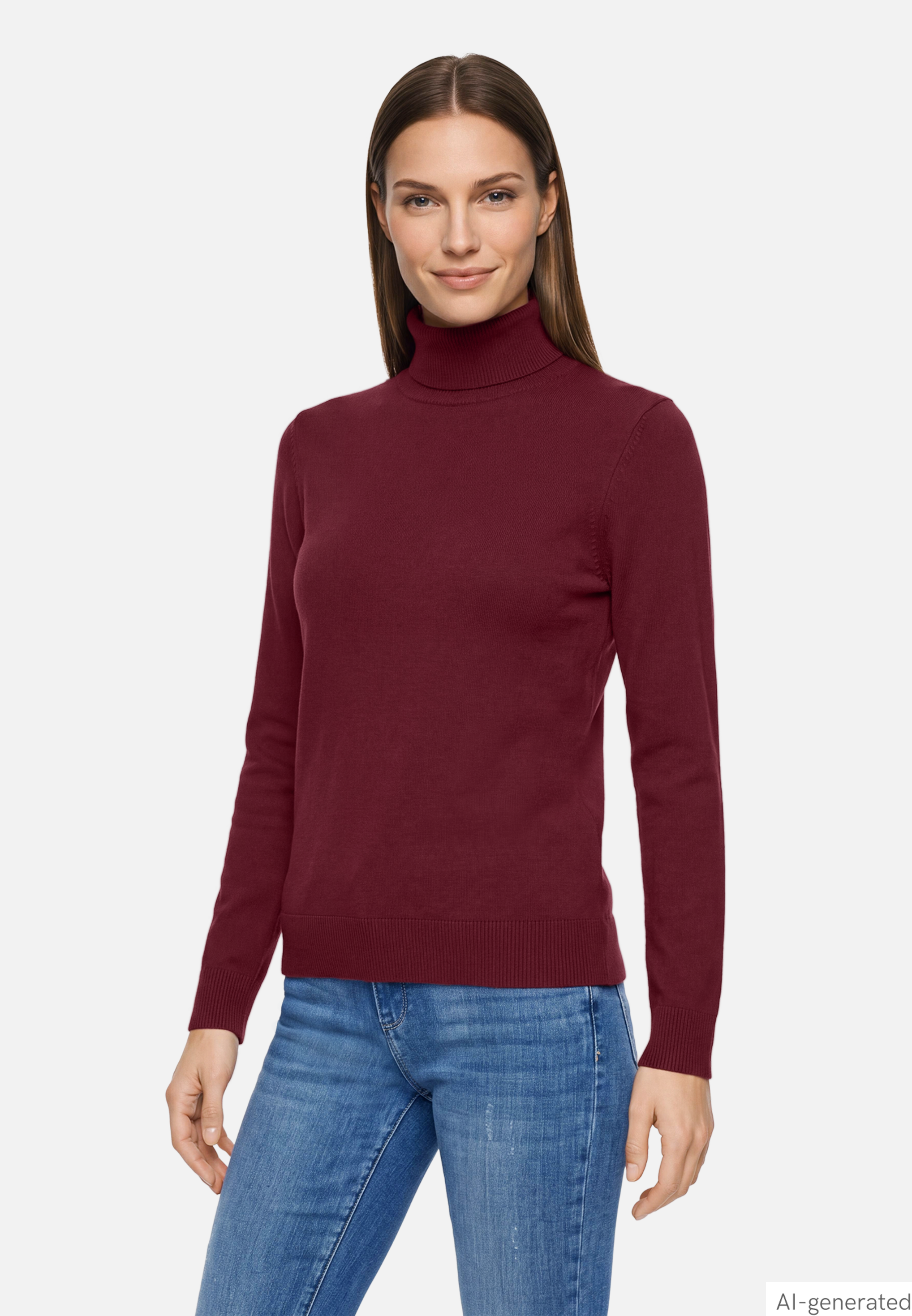 Rollkragenpullover langarm