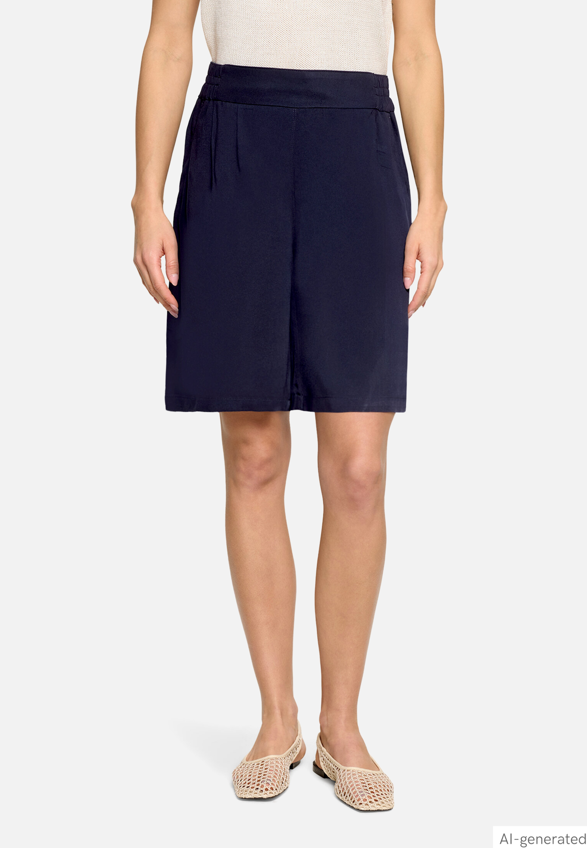 Bermuda-Shorts mit elastischem Bund