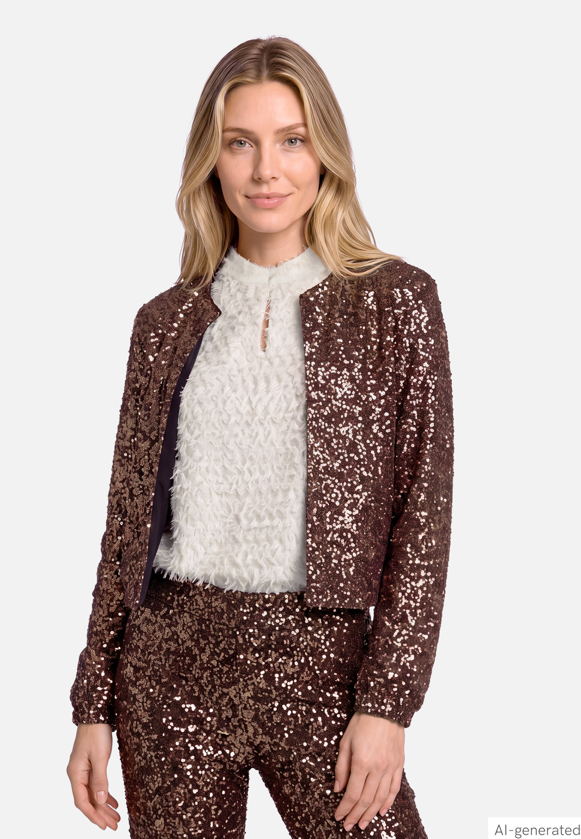 Blouson mit Pailletten