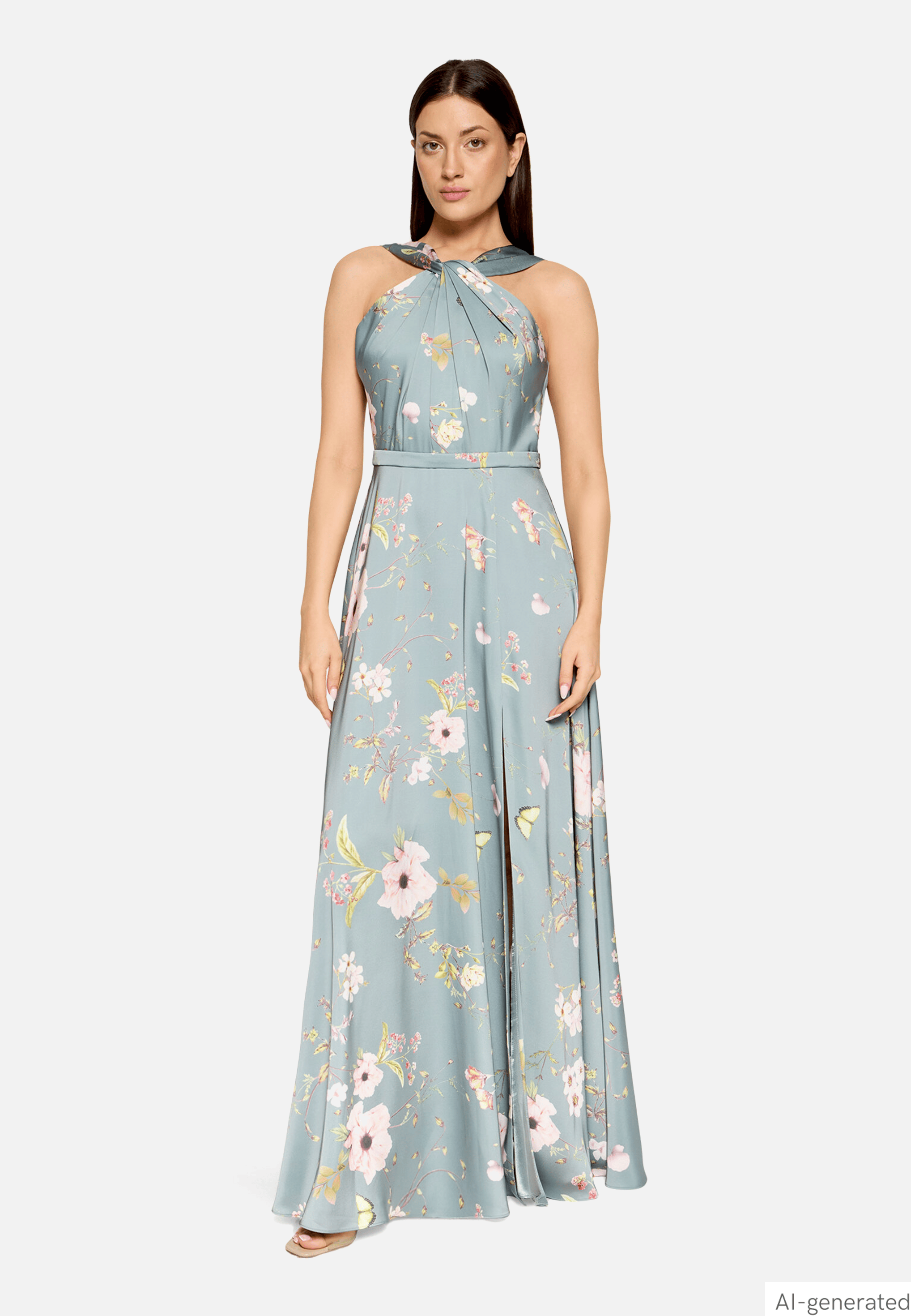 Abendkleid mit Blumenprint