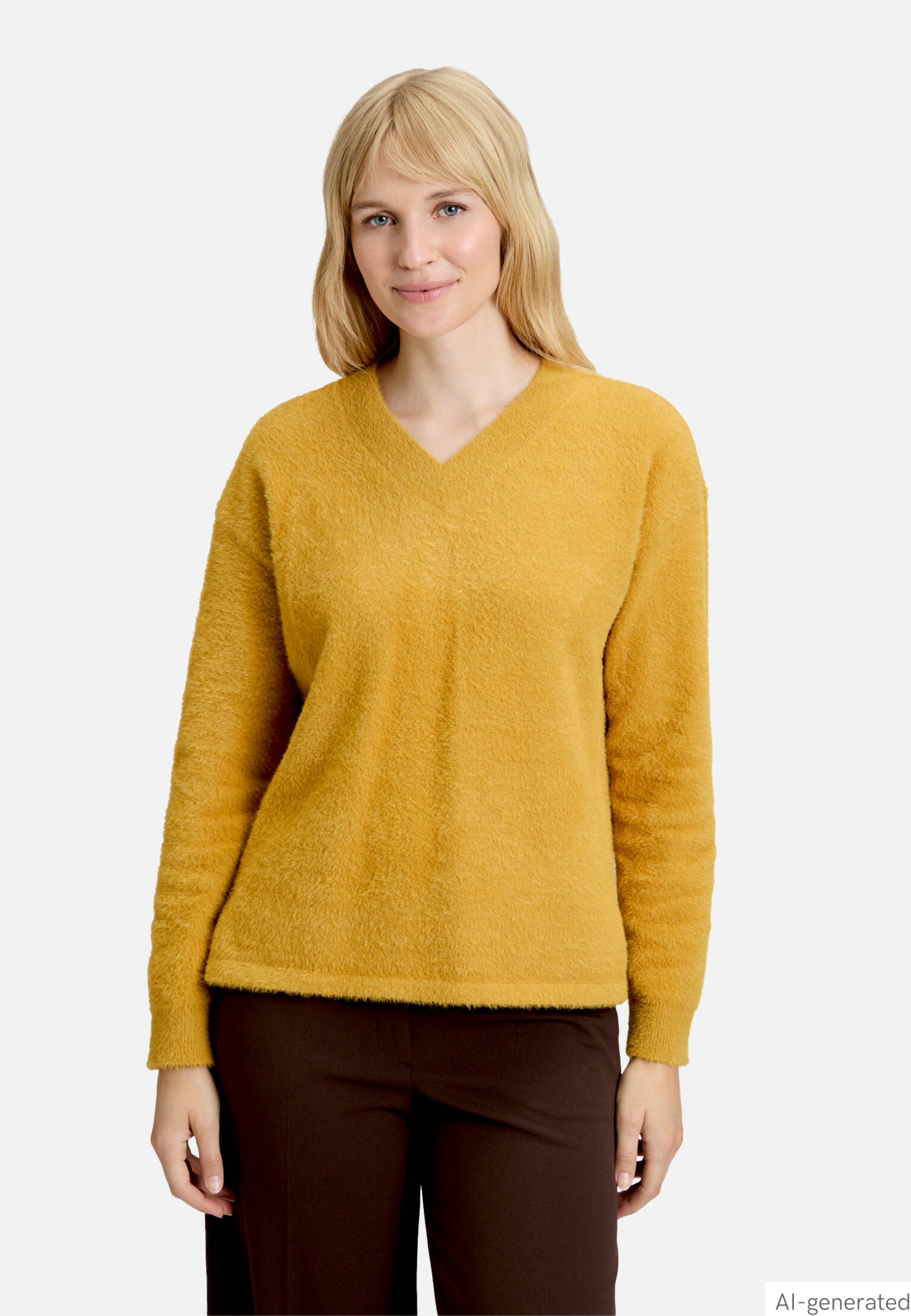 Strickpullover mit V-Ausschnitt