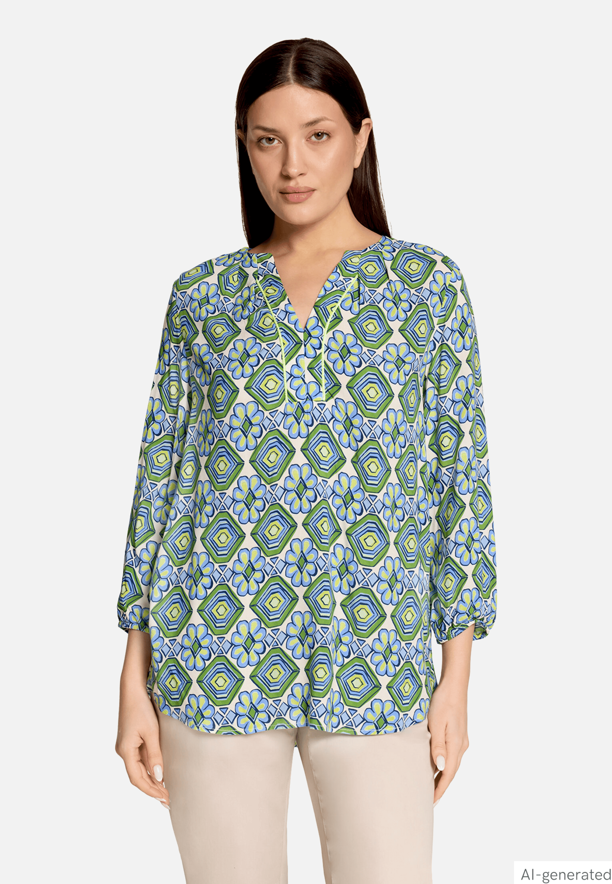 Casual-Bluse mit Muster