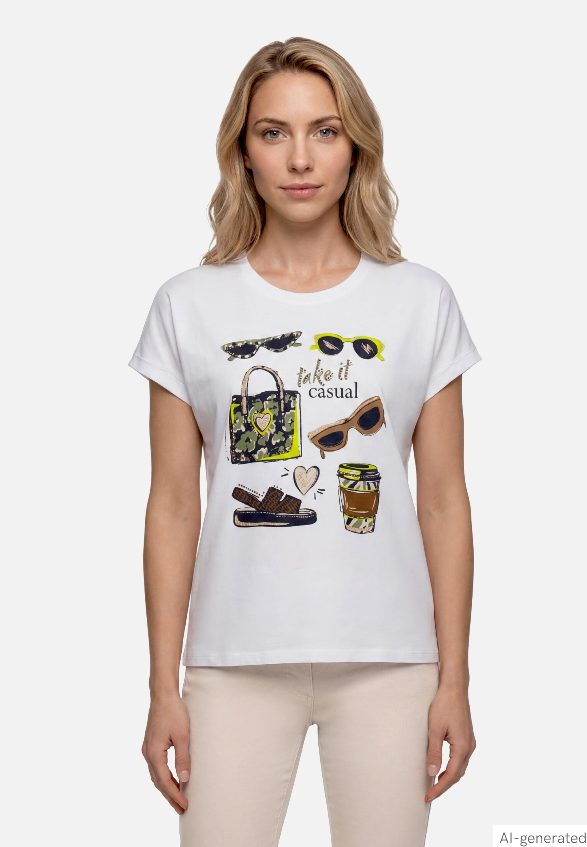 Casual-Shirt mit Aufdruck