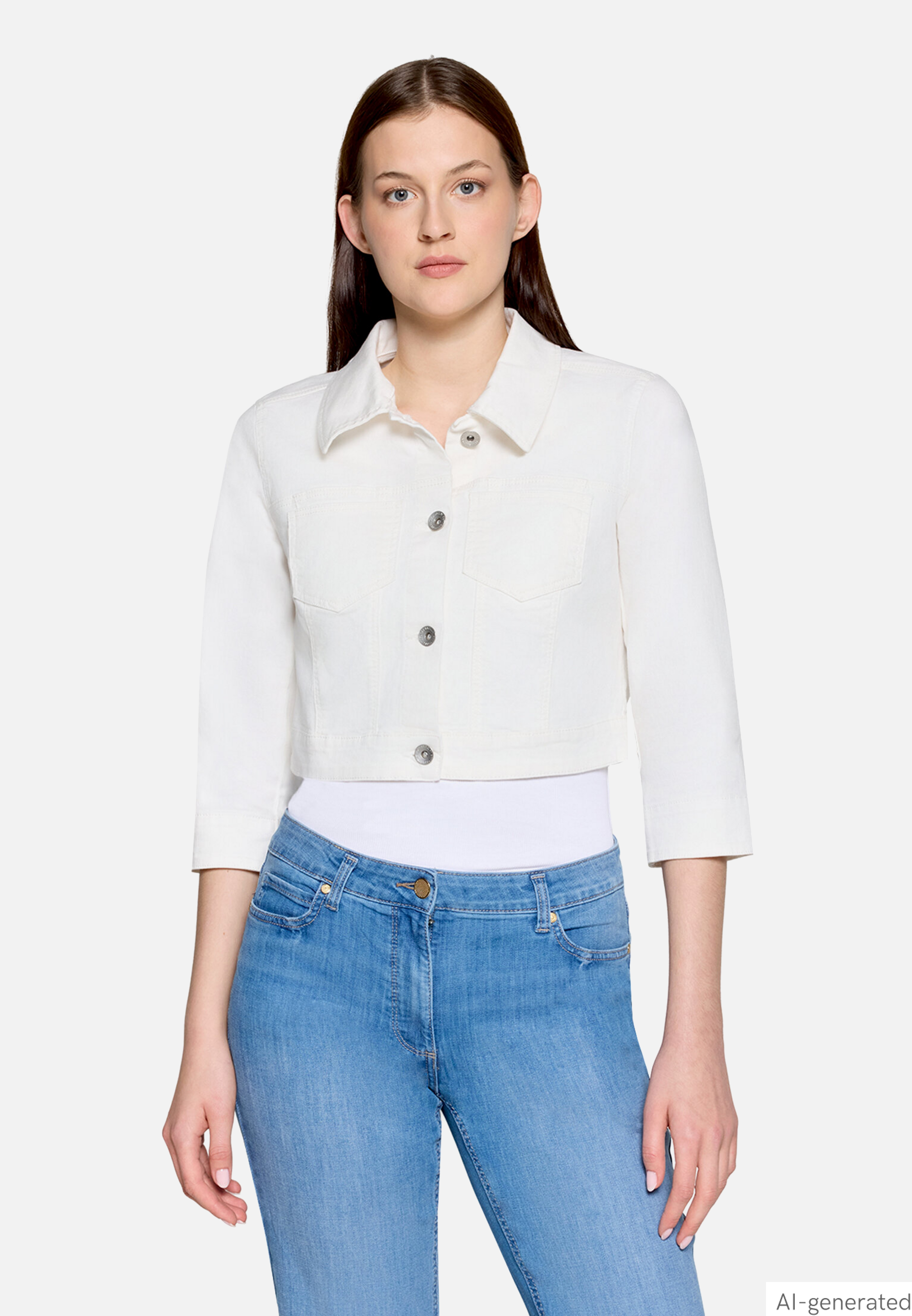 Jeansjacke mit 3/4 Arm
