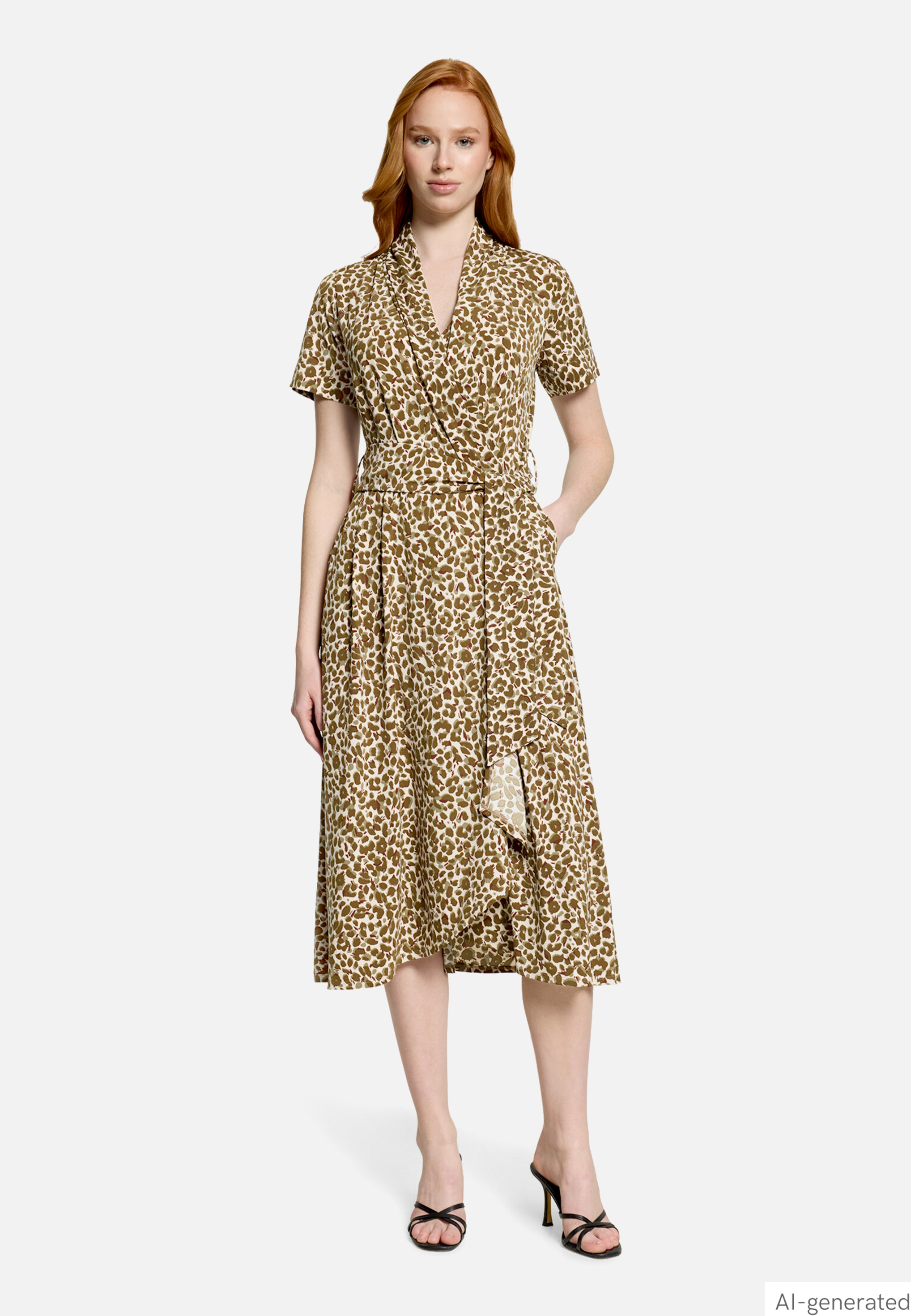 Midikleid mit Volant