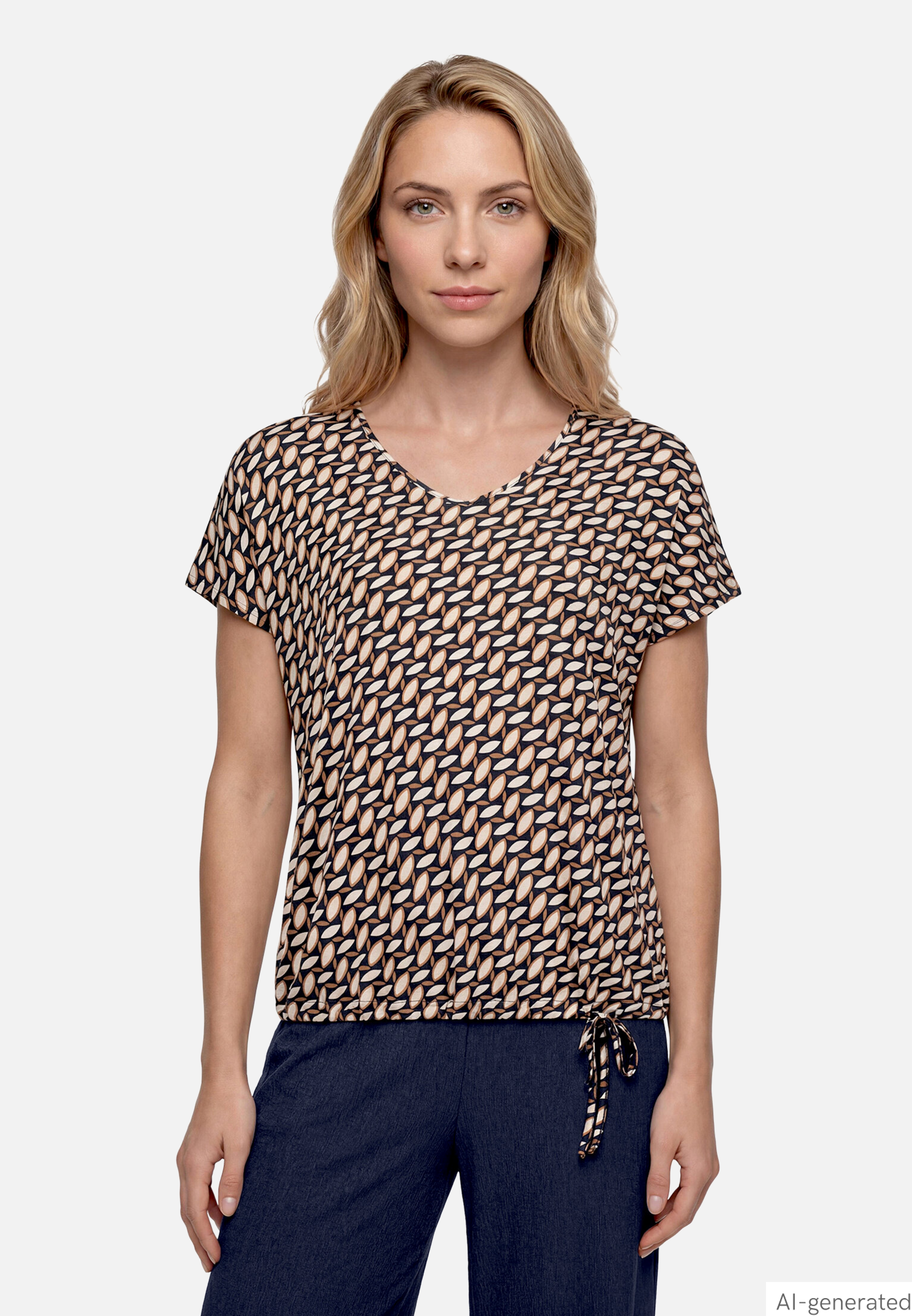 Print-T-Shirt mit Tunnelzug
