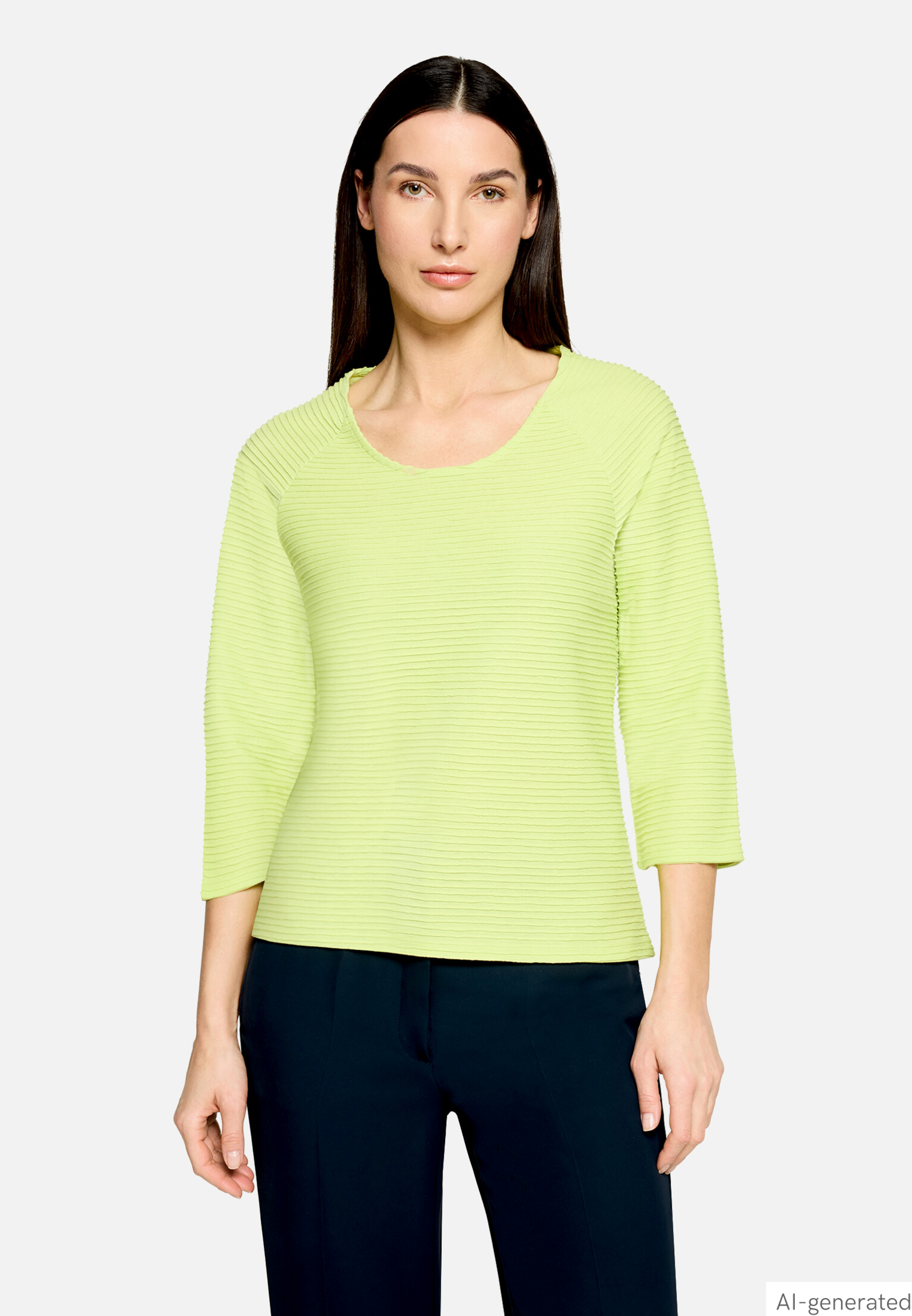 Casual-Shirt Mit Rippenstruktur