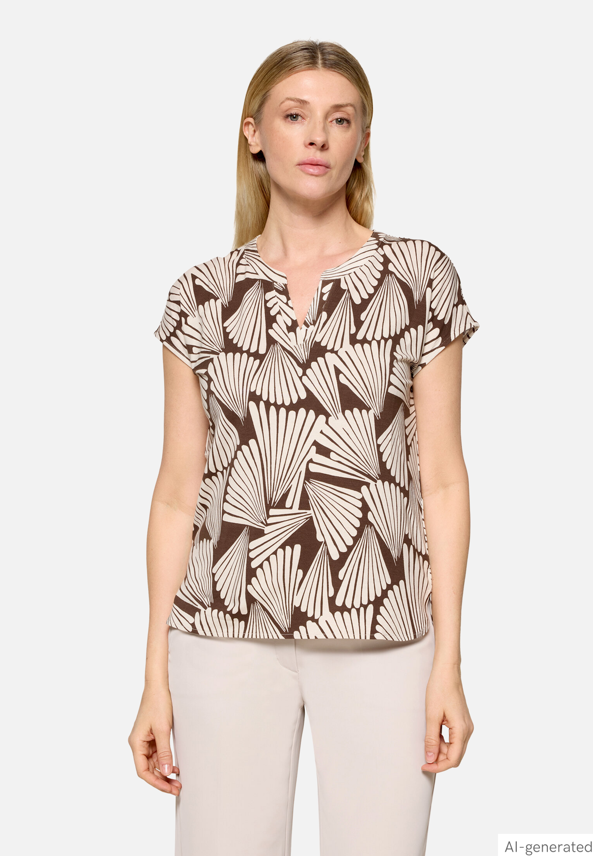Basic Shirt mit V-Ausschnitt