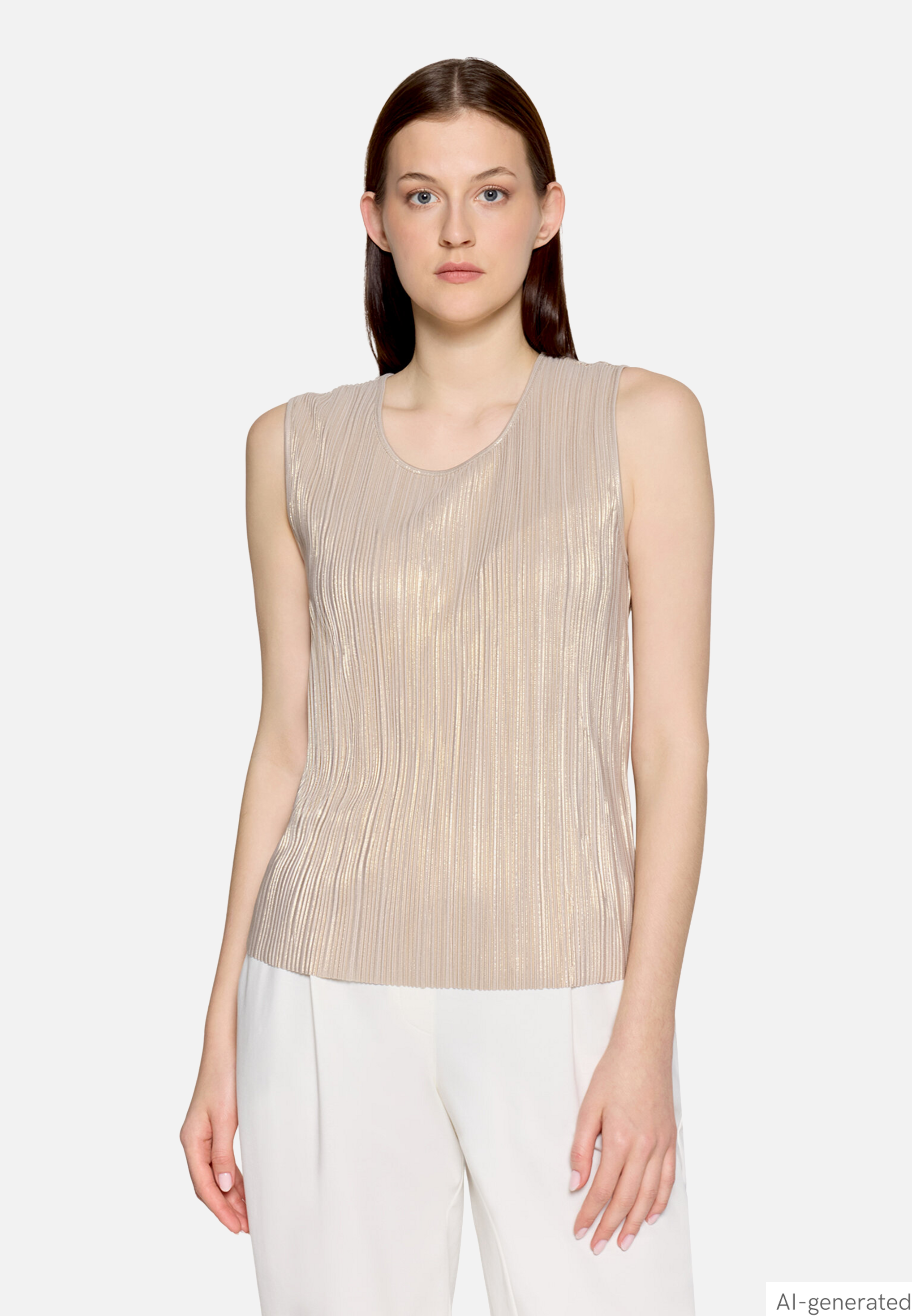 Casual-Shirt mit Glanzeffekt