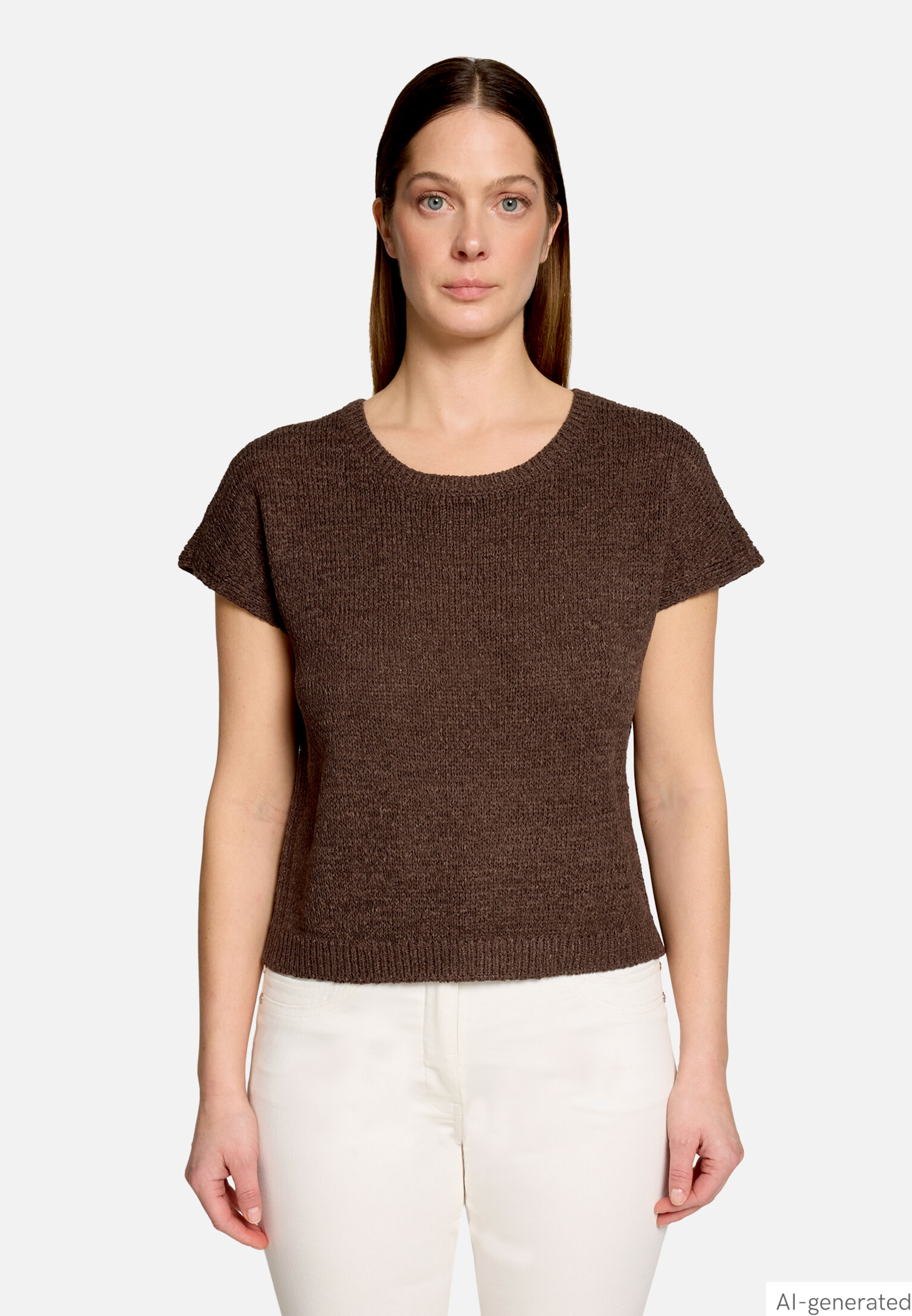 Strickpullover mit U-Boot-Ausschnitt