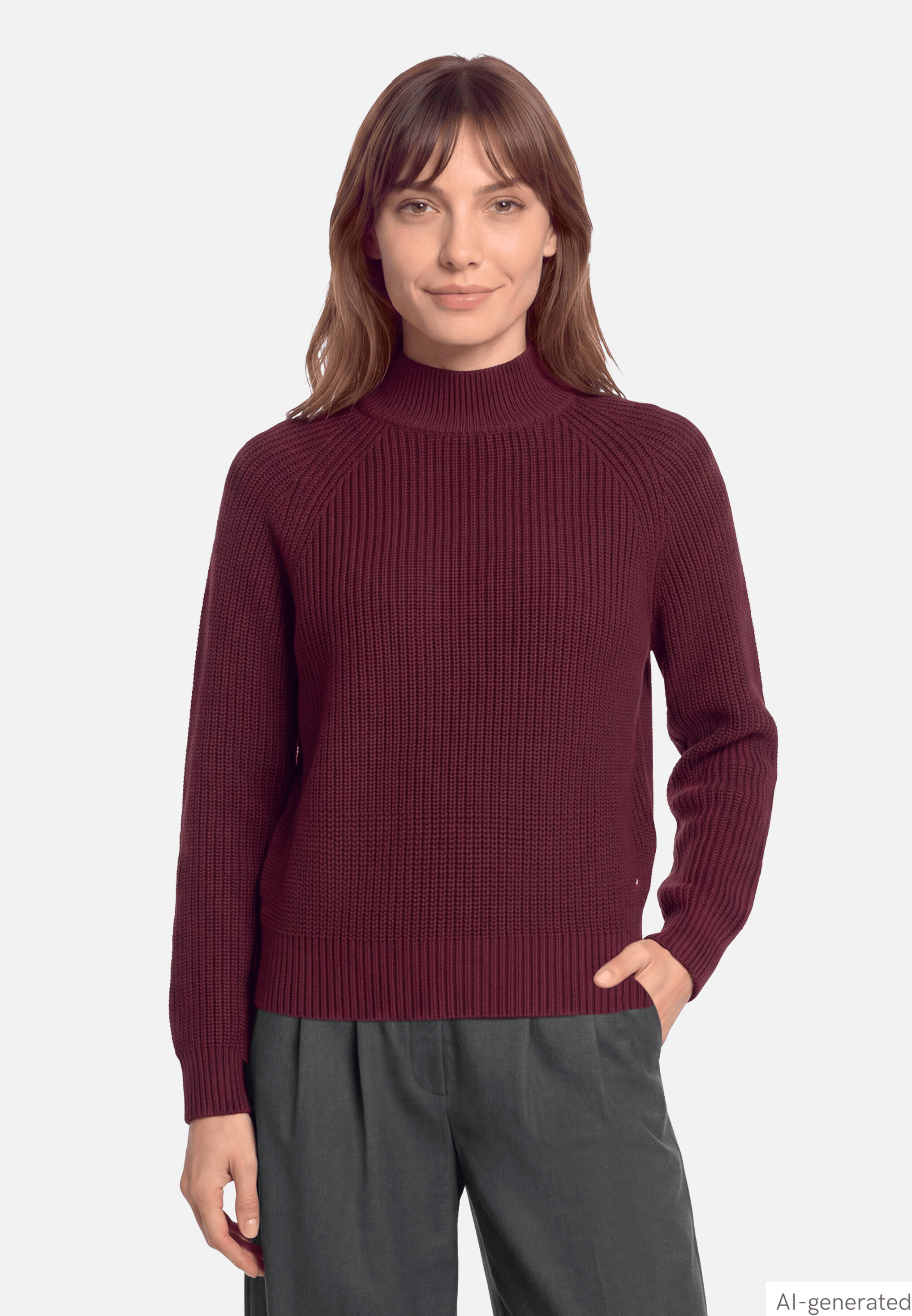 Strickpullover mit Rippbündchen