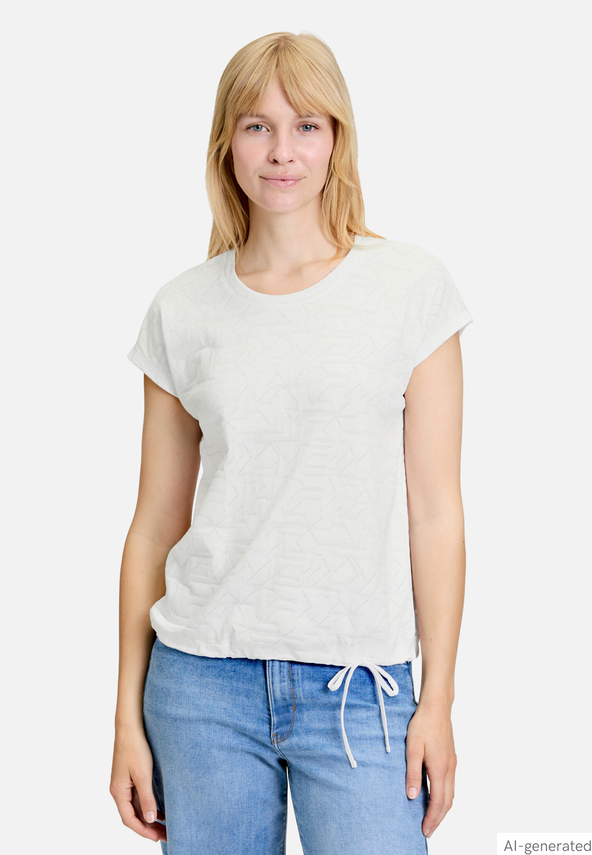 Strukturshirt mit Tunnelzug