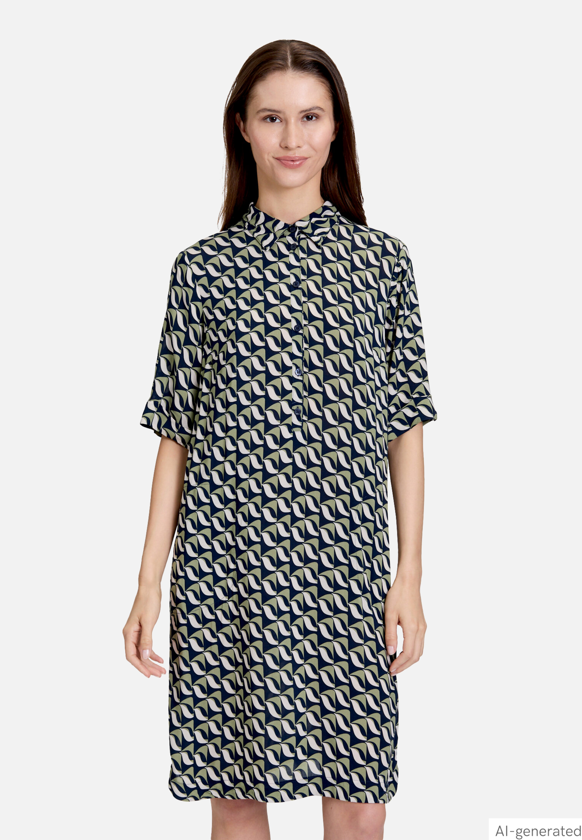 Hemdblusenkleid Mit Aufdruck