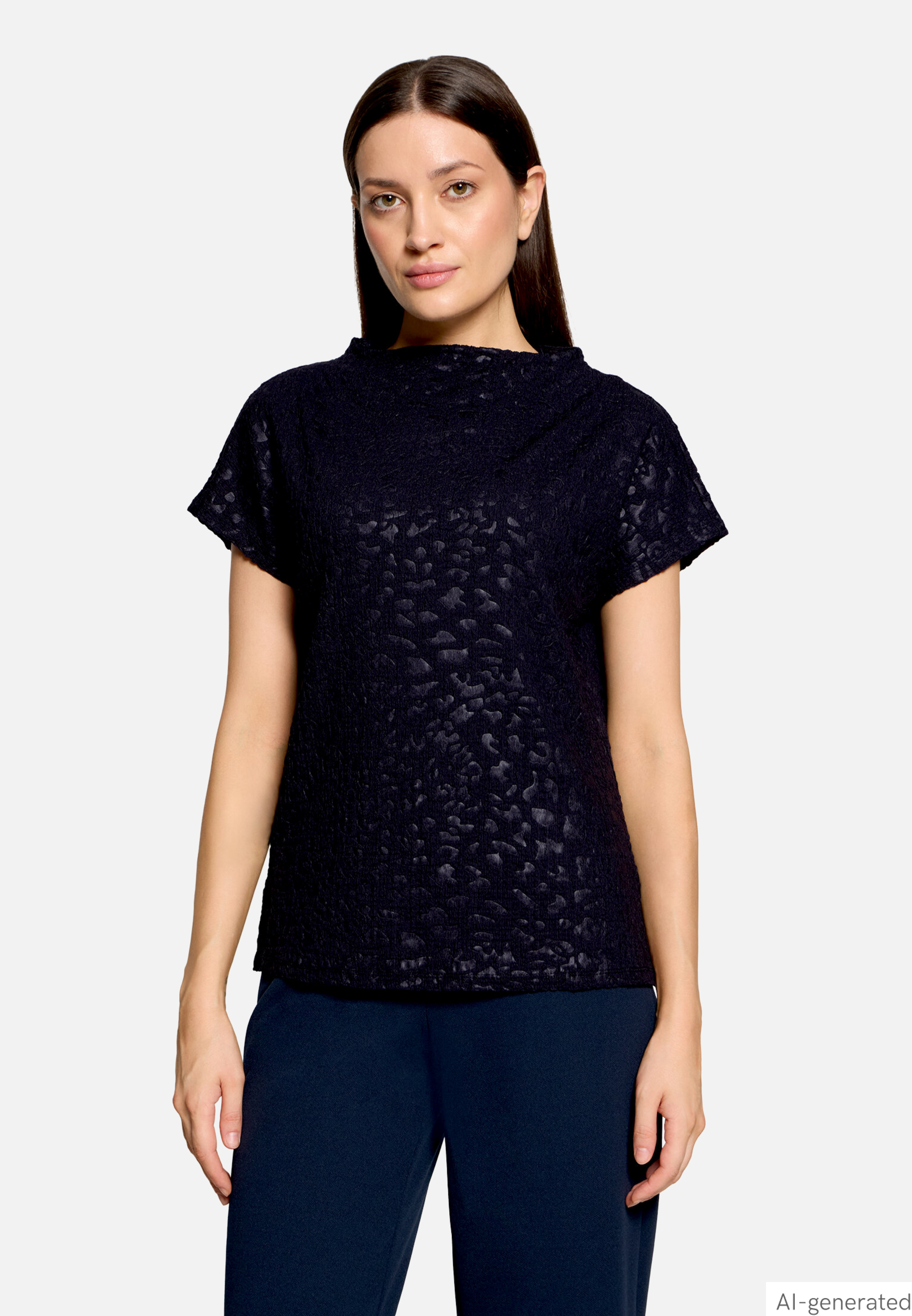 T-Shirt mit Strukturmuster