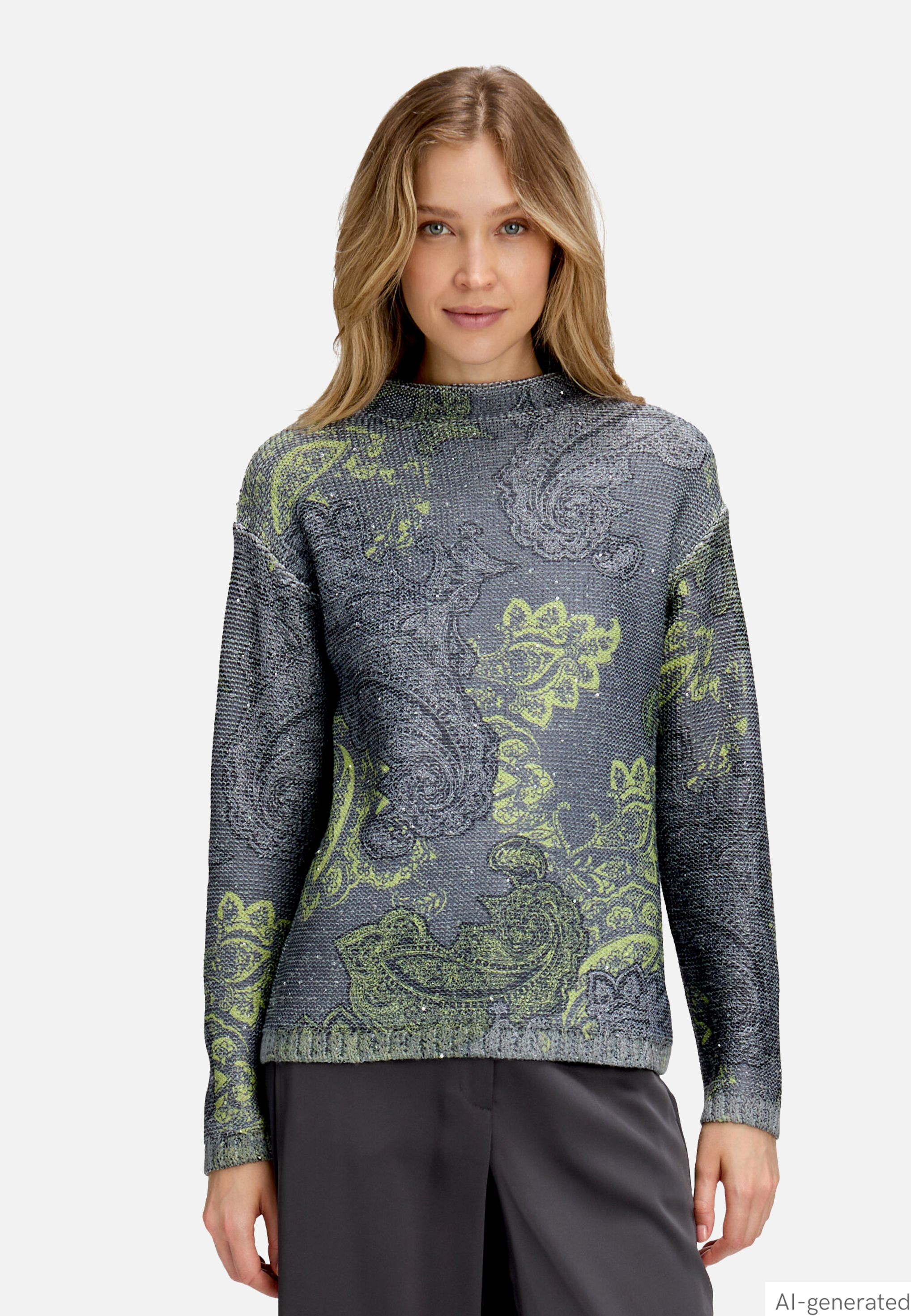 Strickpullover Mit Pailletten