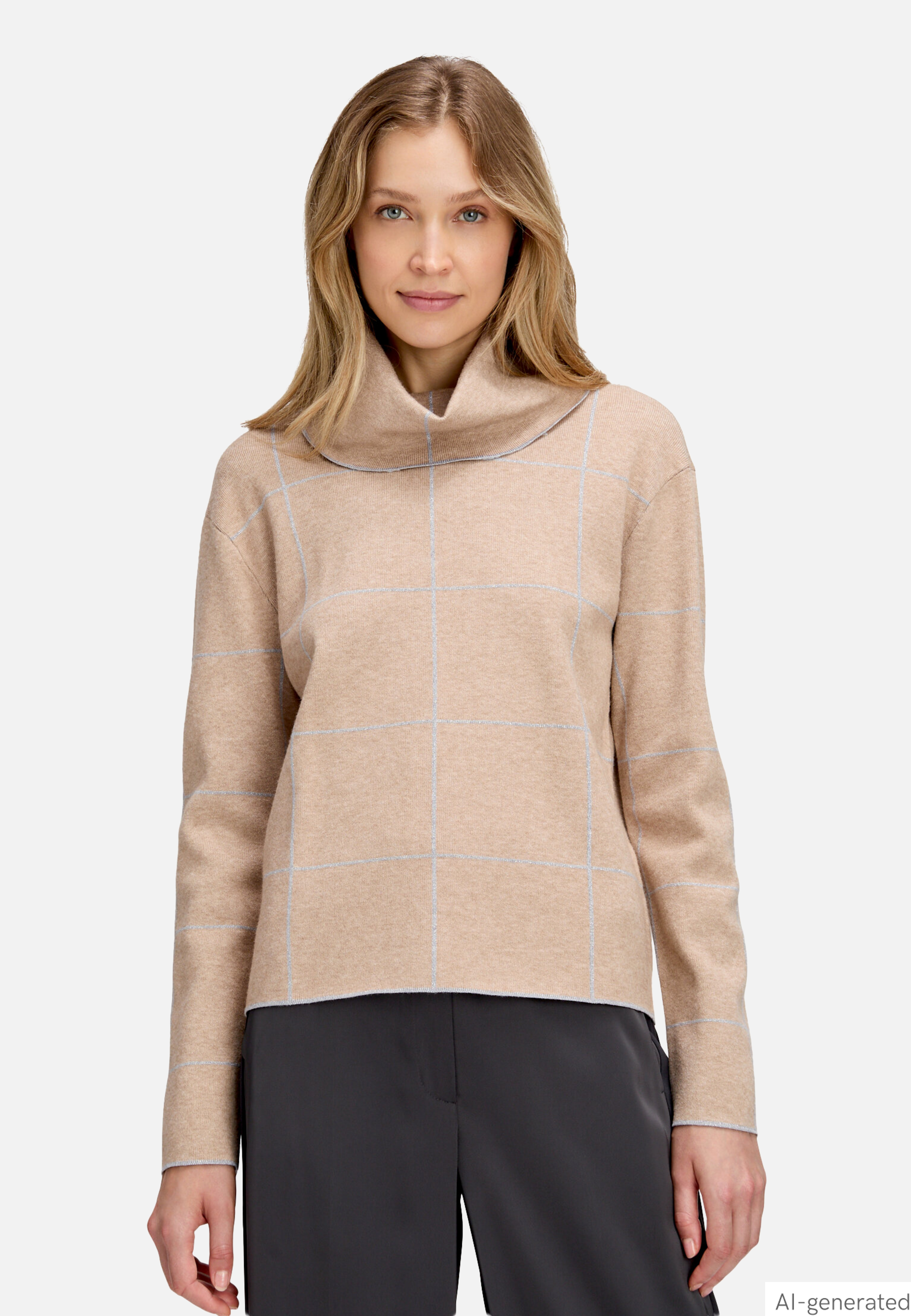 Strickpullover mit Lurexfaden