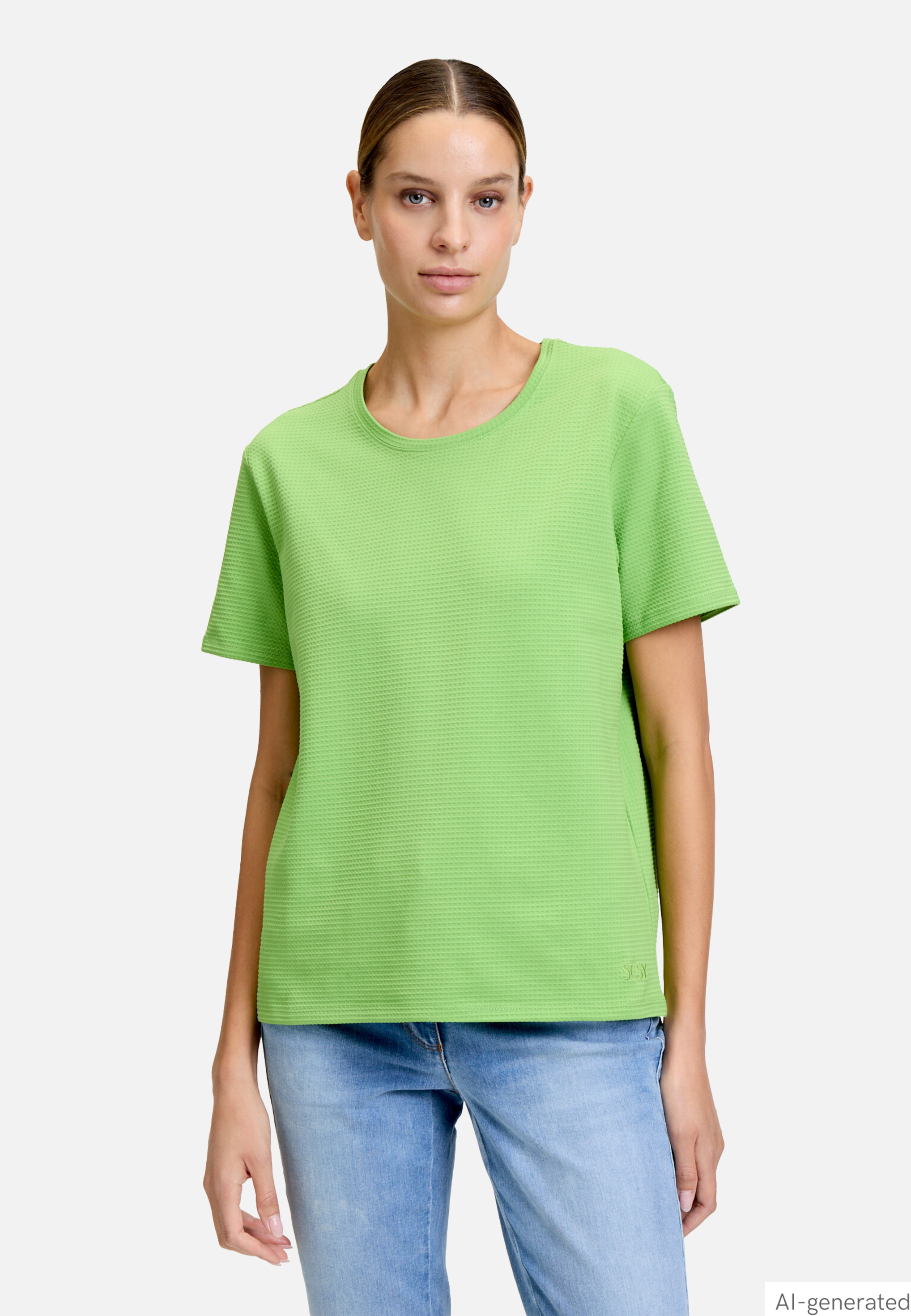 Basic Shirt mit Struktur