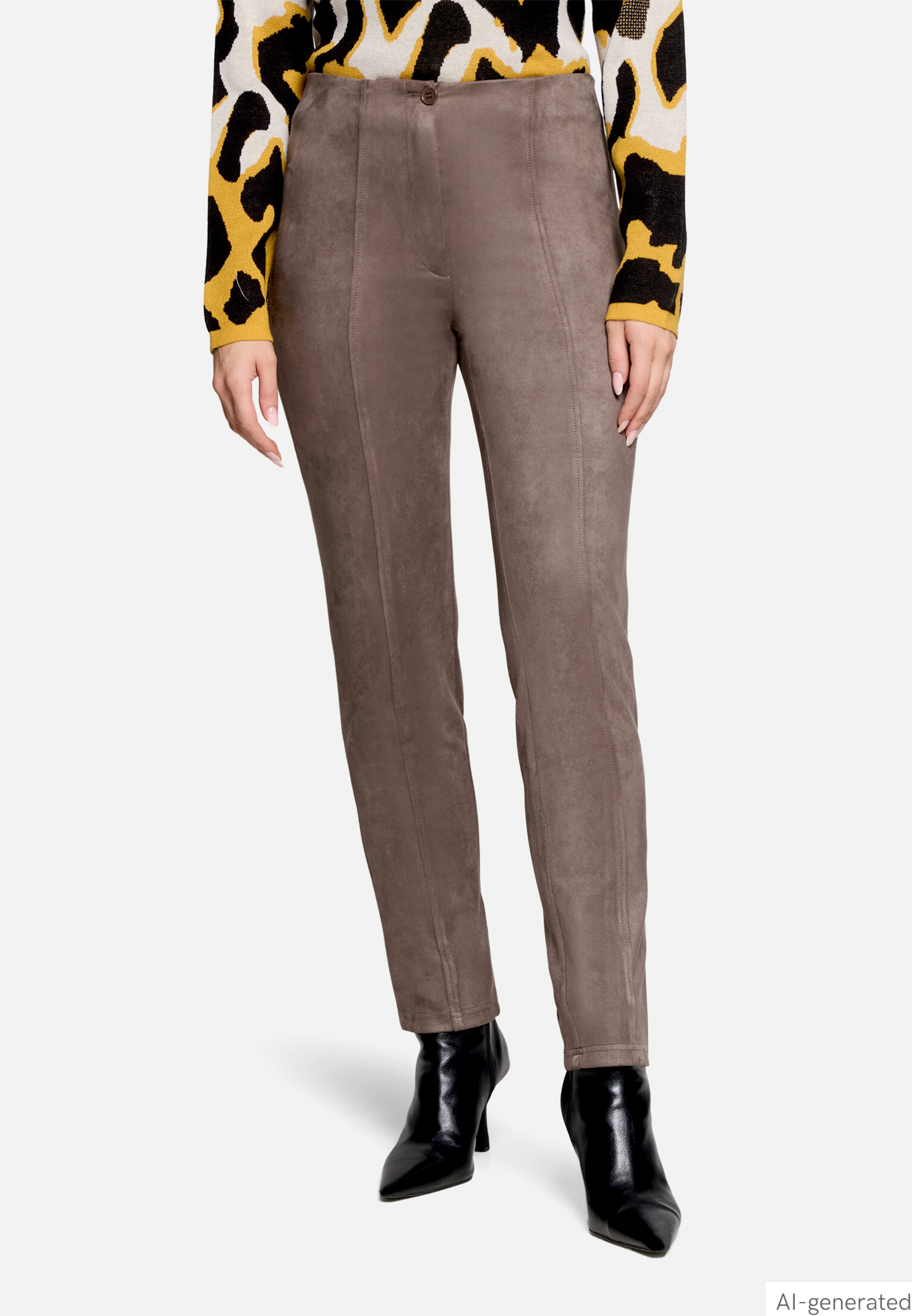 Kunstlederhose aus Velour Style Selina Fashion