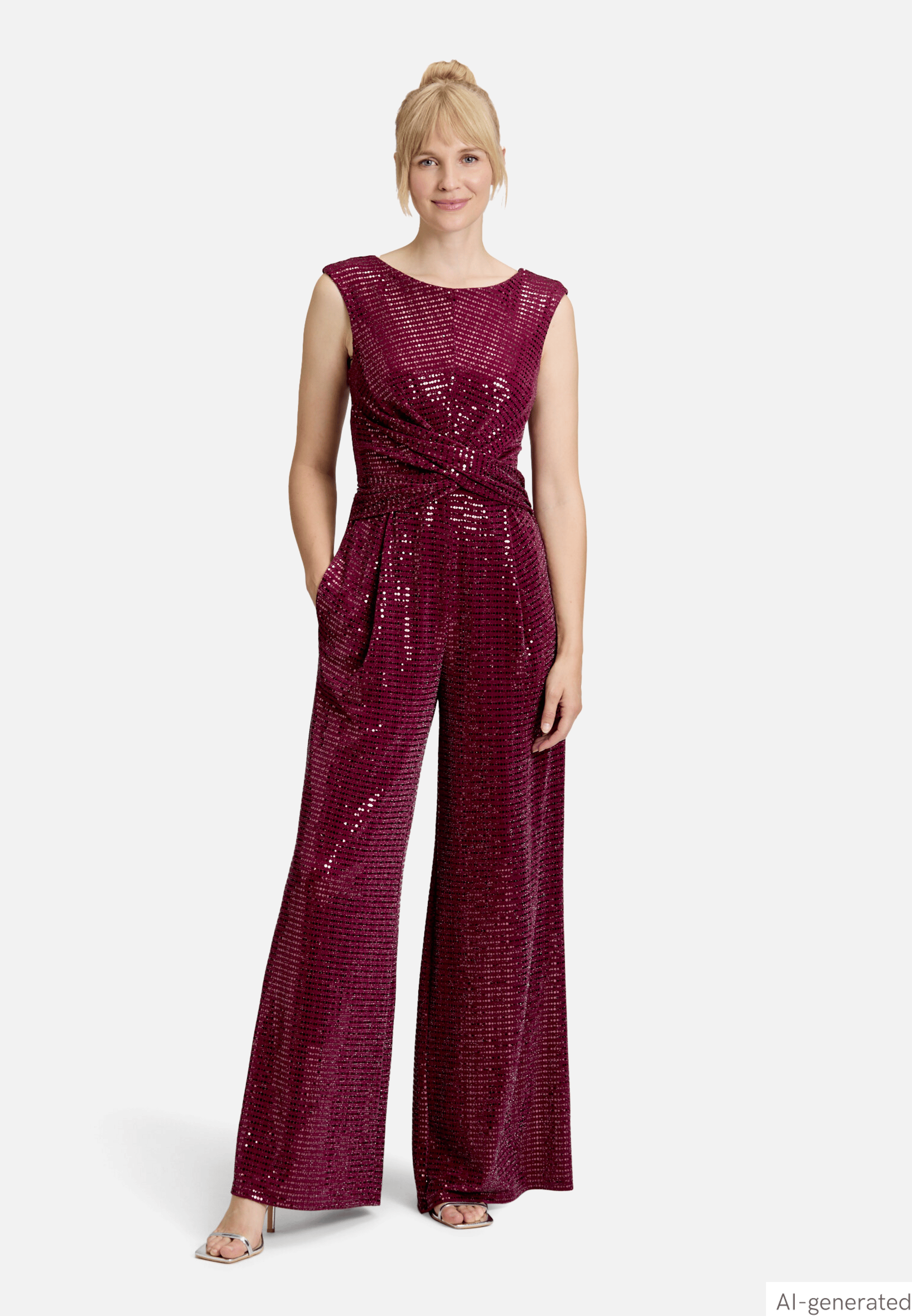 Jumpsuit im Glitzer-Look