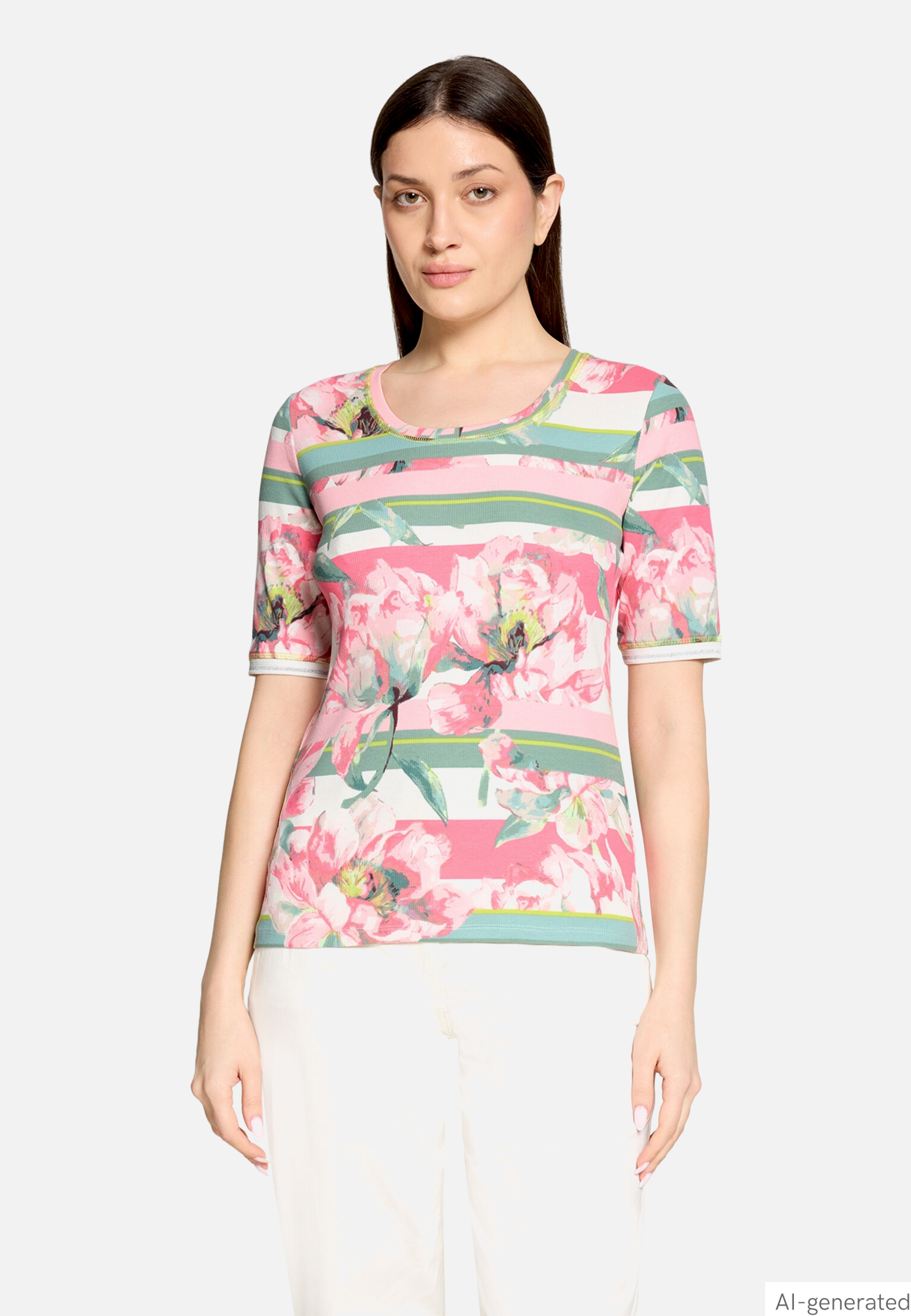 Basic Shirt mit Rippenstruktur
