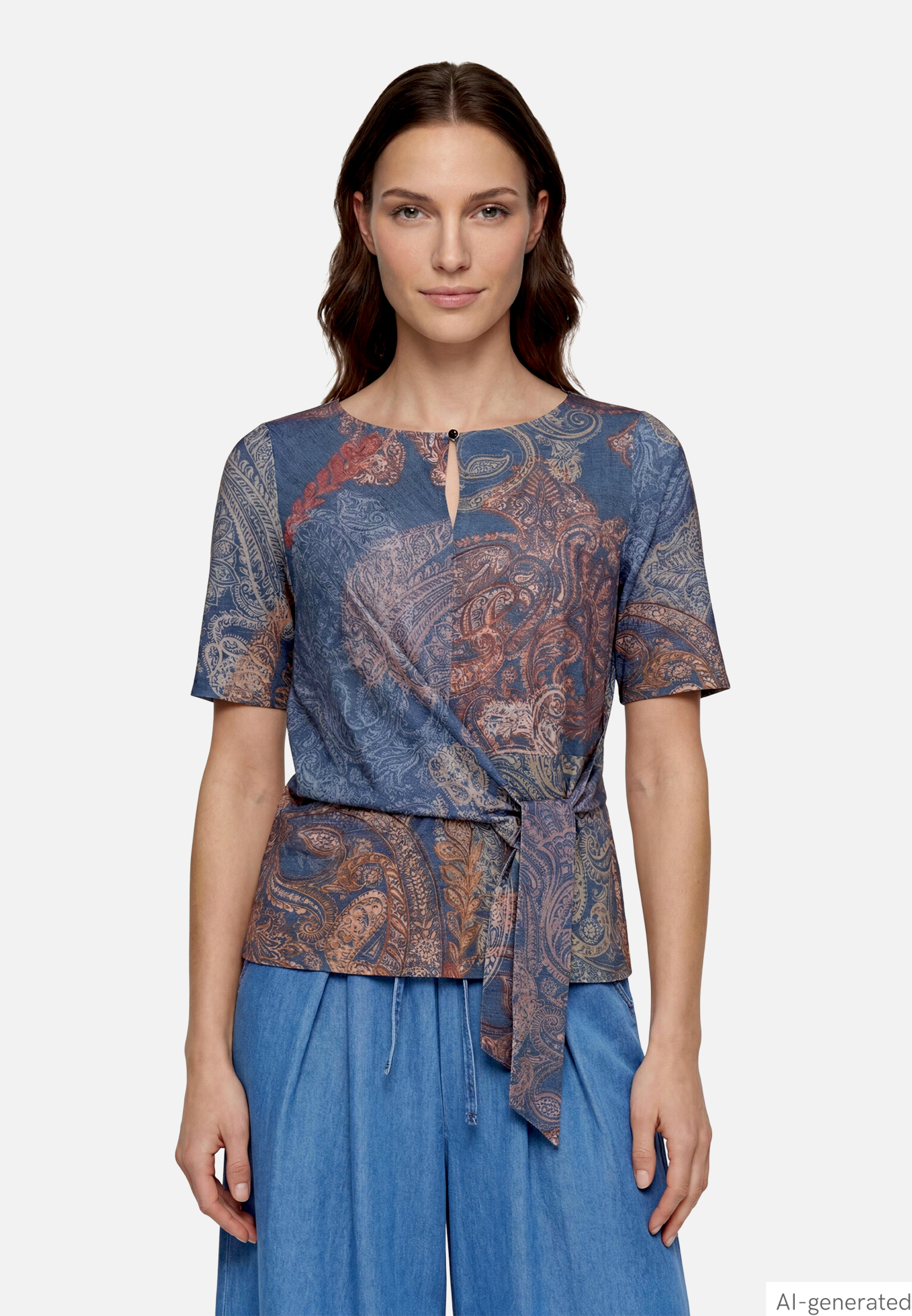 T-Shirt mit Paisley-Muster