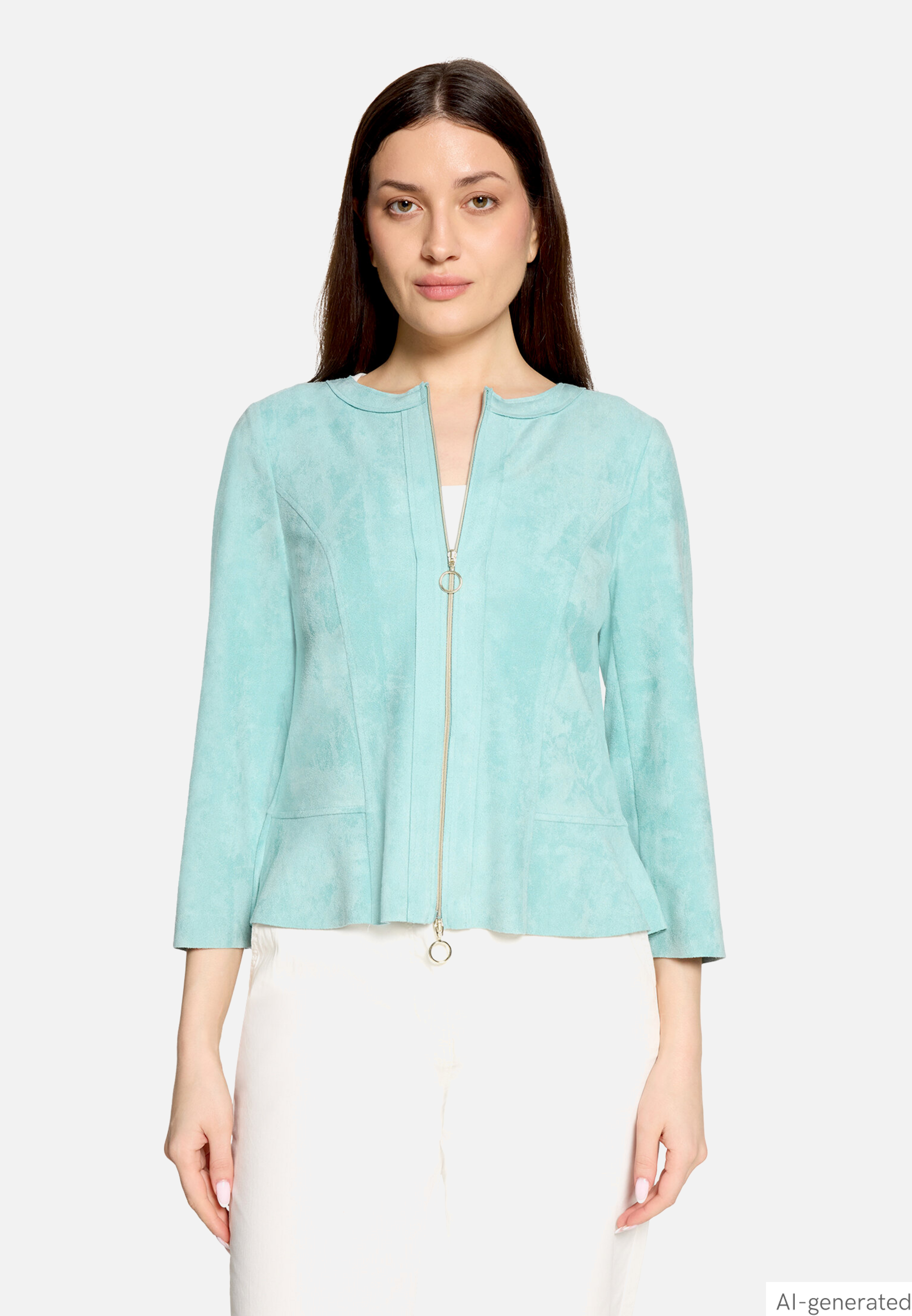 Blazer-Jacke mit Reißverschluss