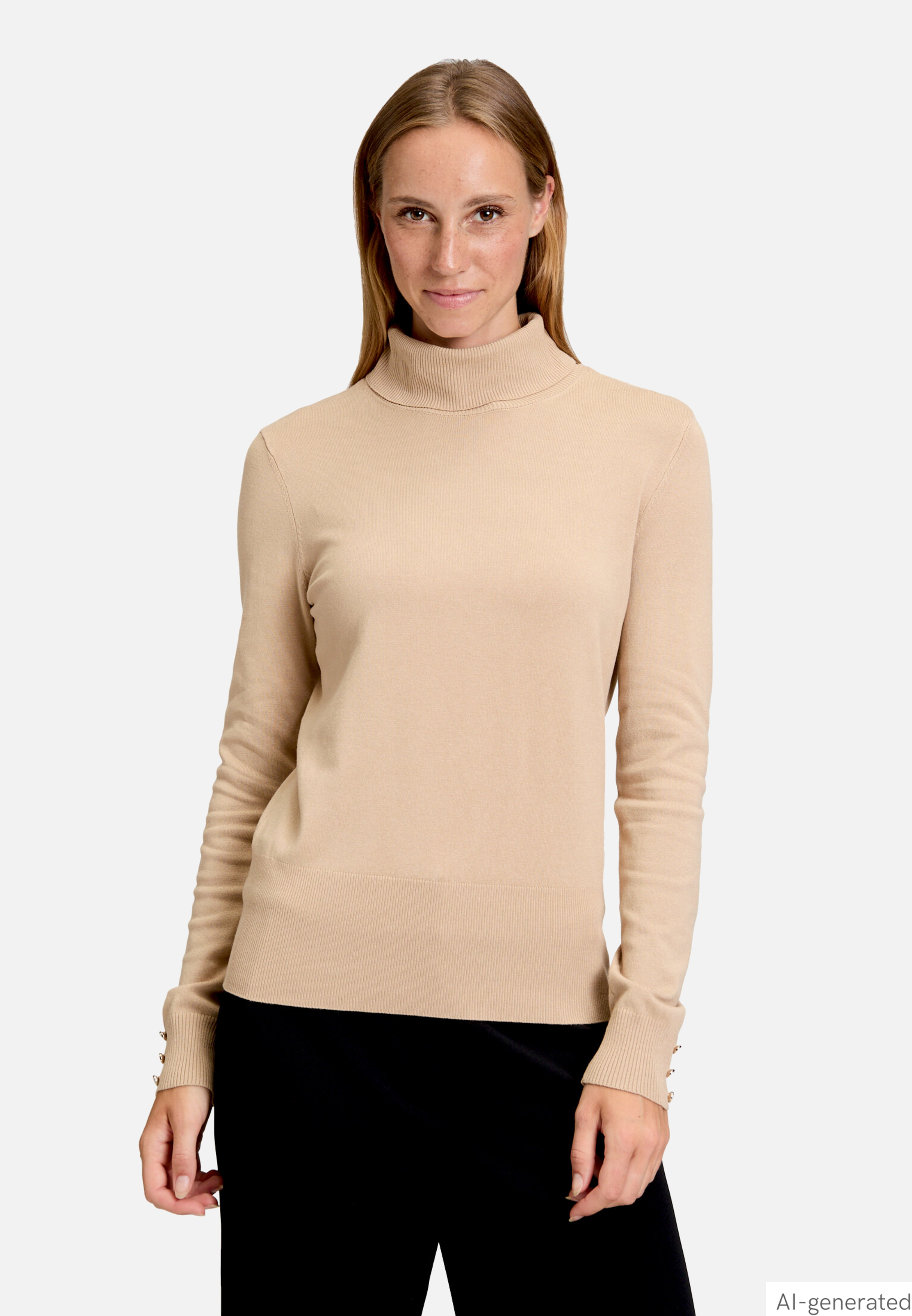 Rollkragenpullover langarm