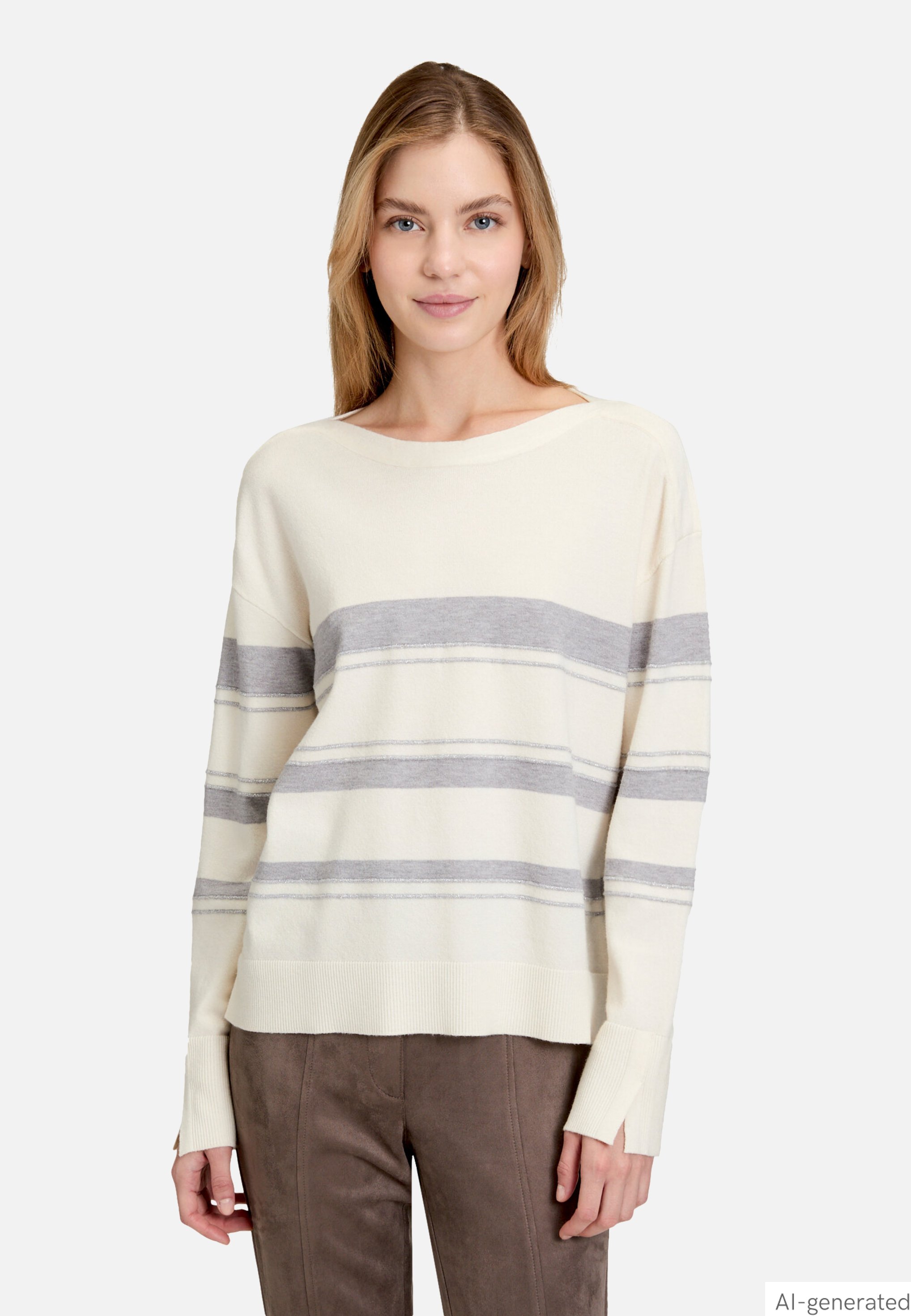 Feinstrickpullover mit Lurexfaden