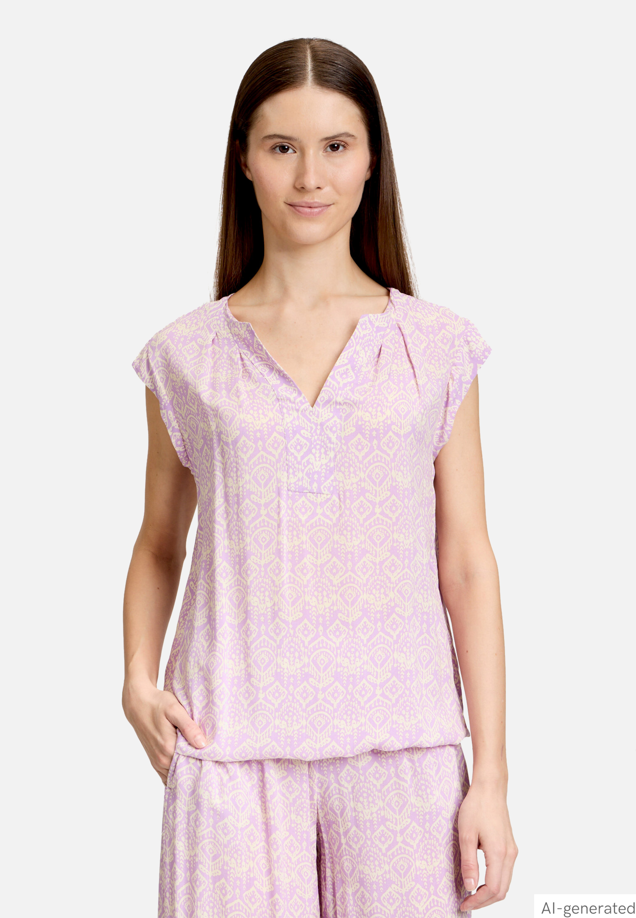 Casual-Bluse mit Muster