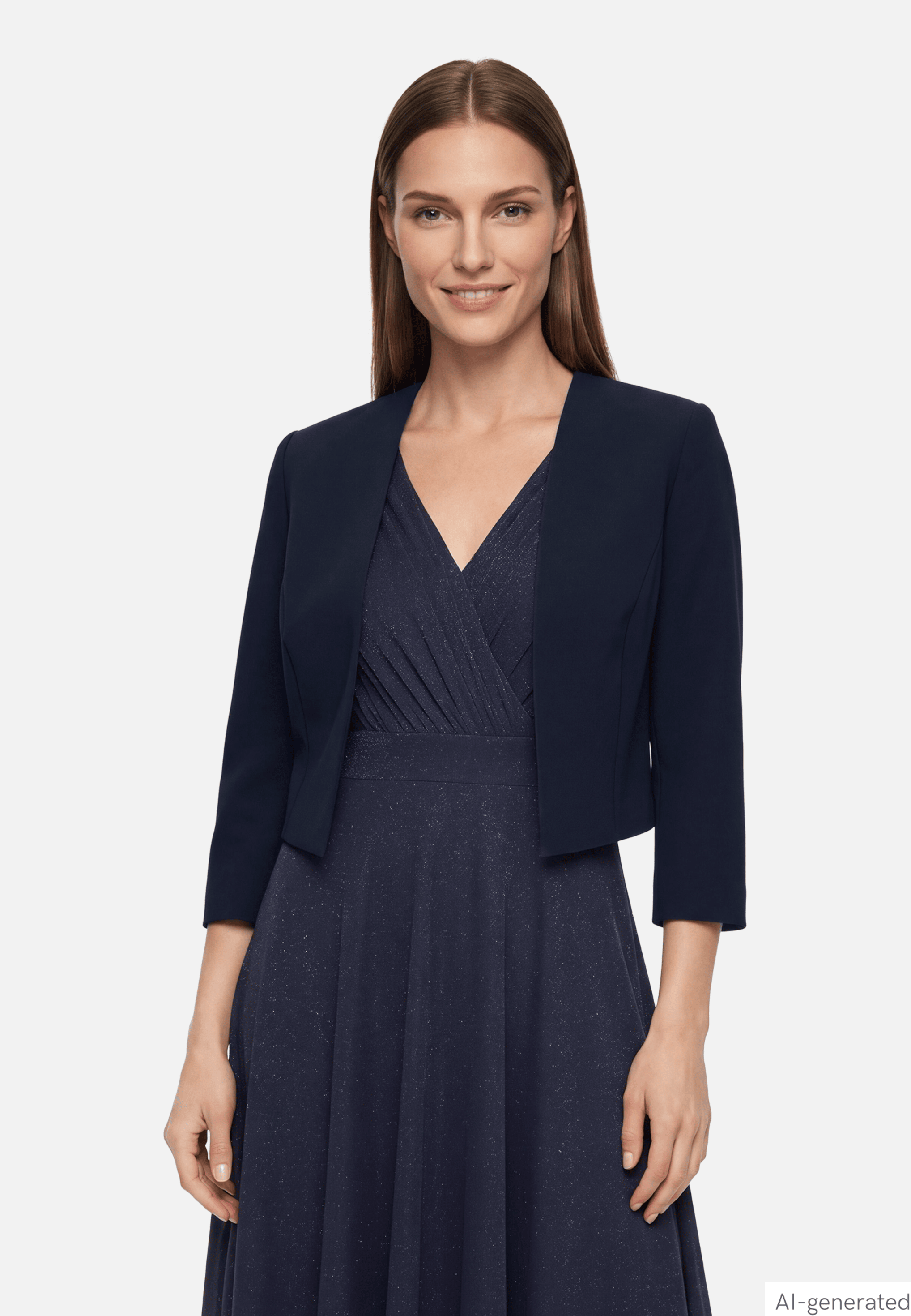 Bolero-Jacke mit Kellerfalten