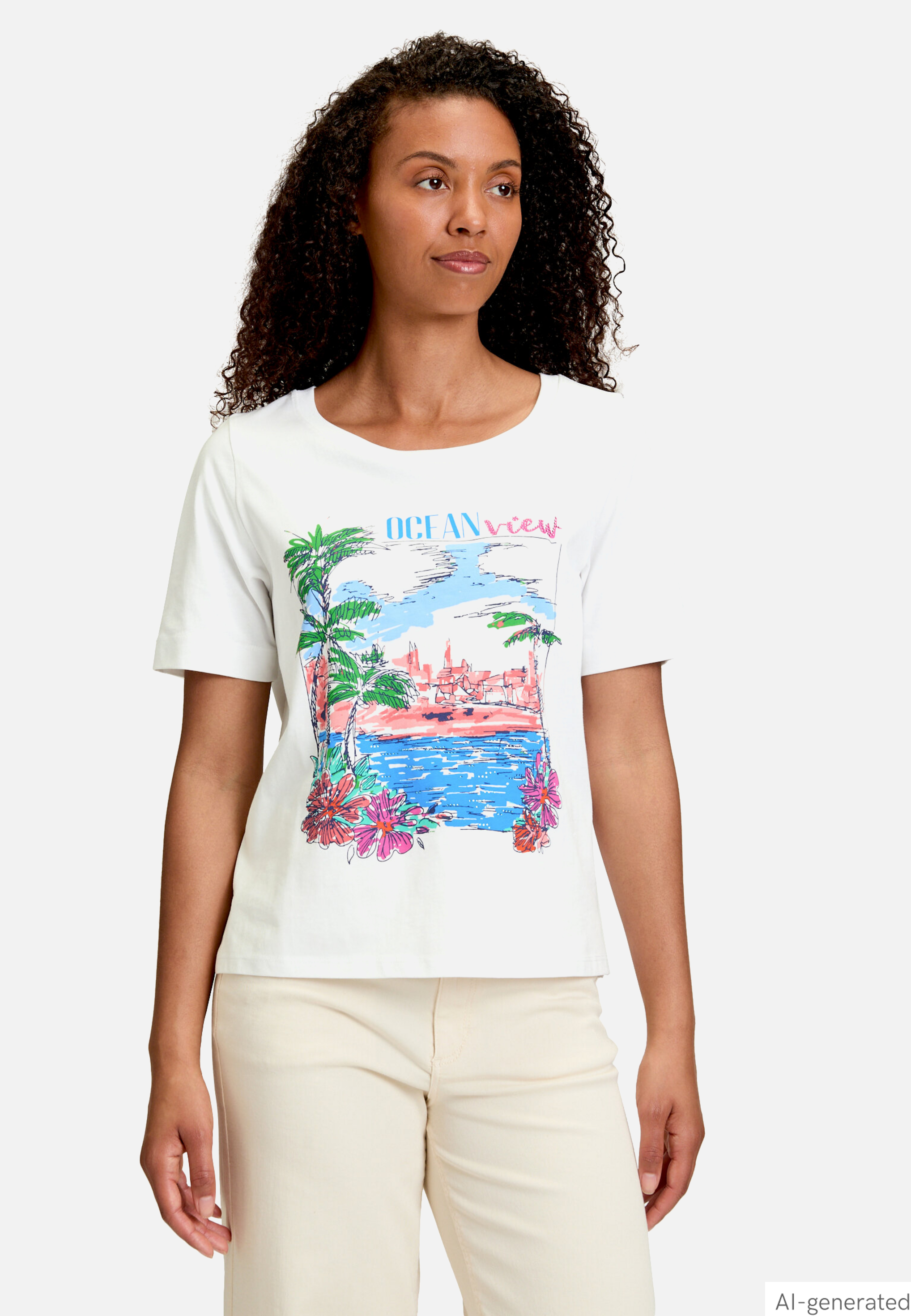 Basic Shirt mit Aufdruck