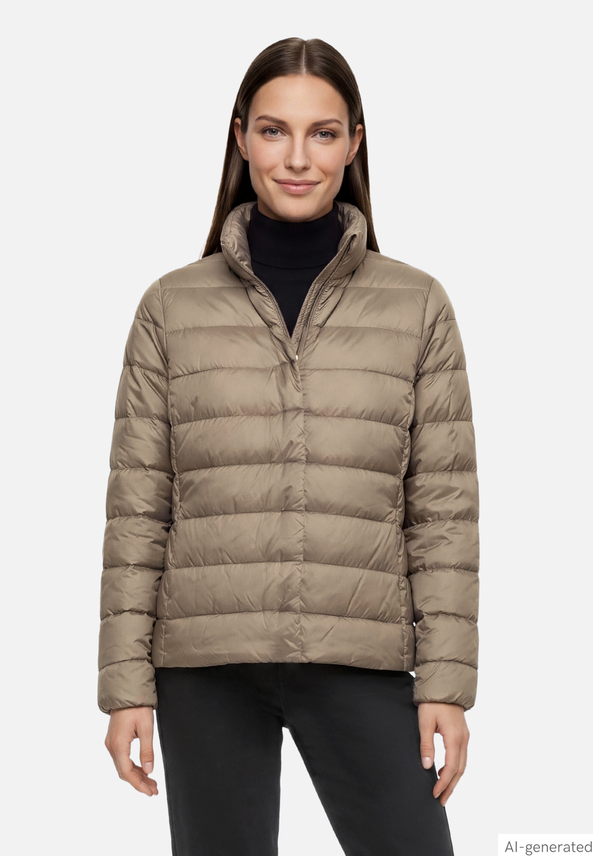 Daunenjacke mit Stehkragen