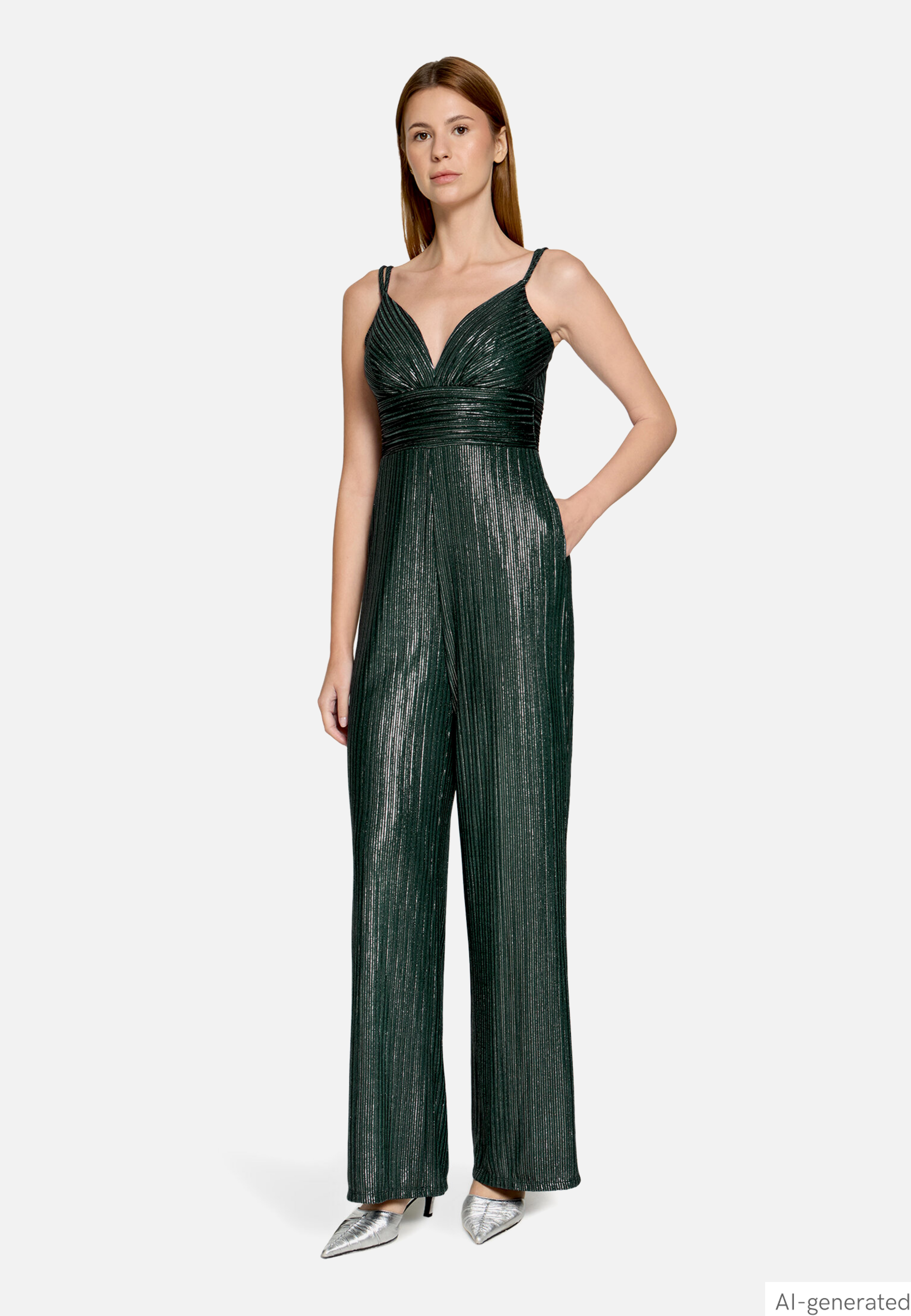 Jumpsuit mit Glanzeffekt