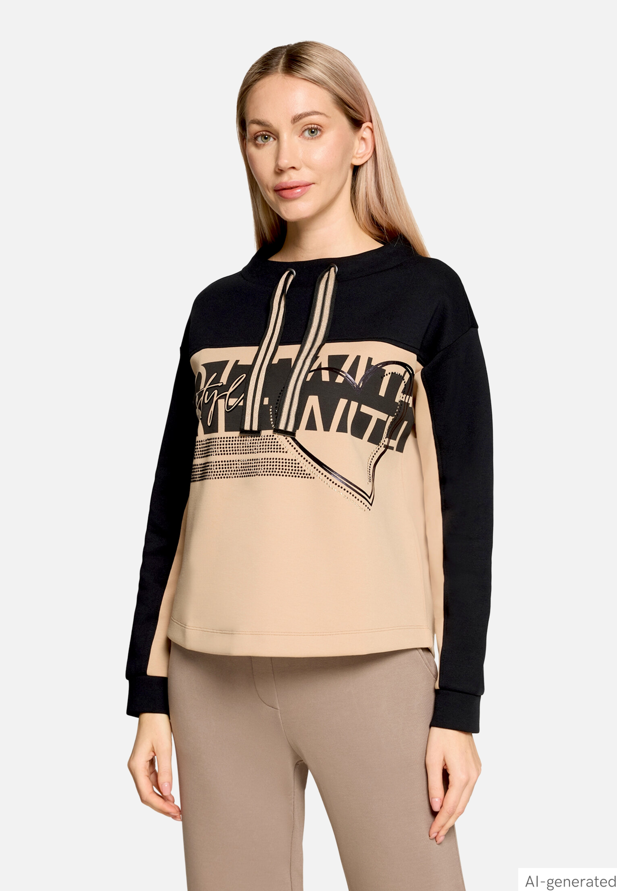 Sweatshirt mit Stehkragen