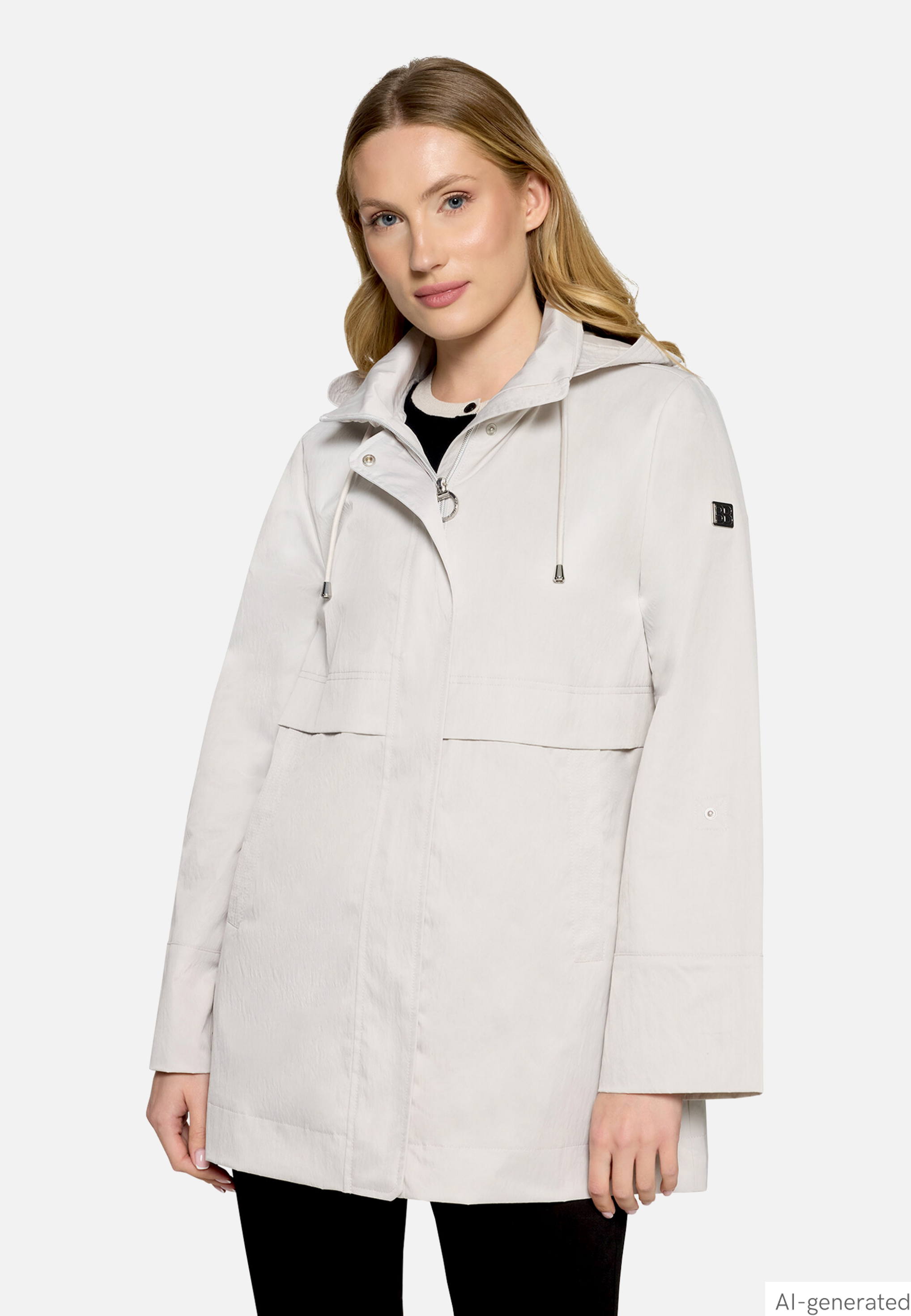 Outdoorjacke mit abnehmbarer Kapuze