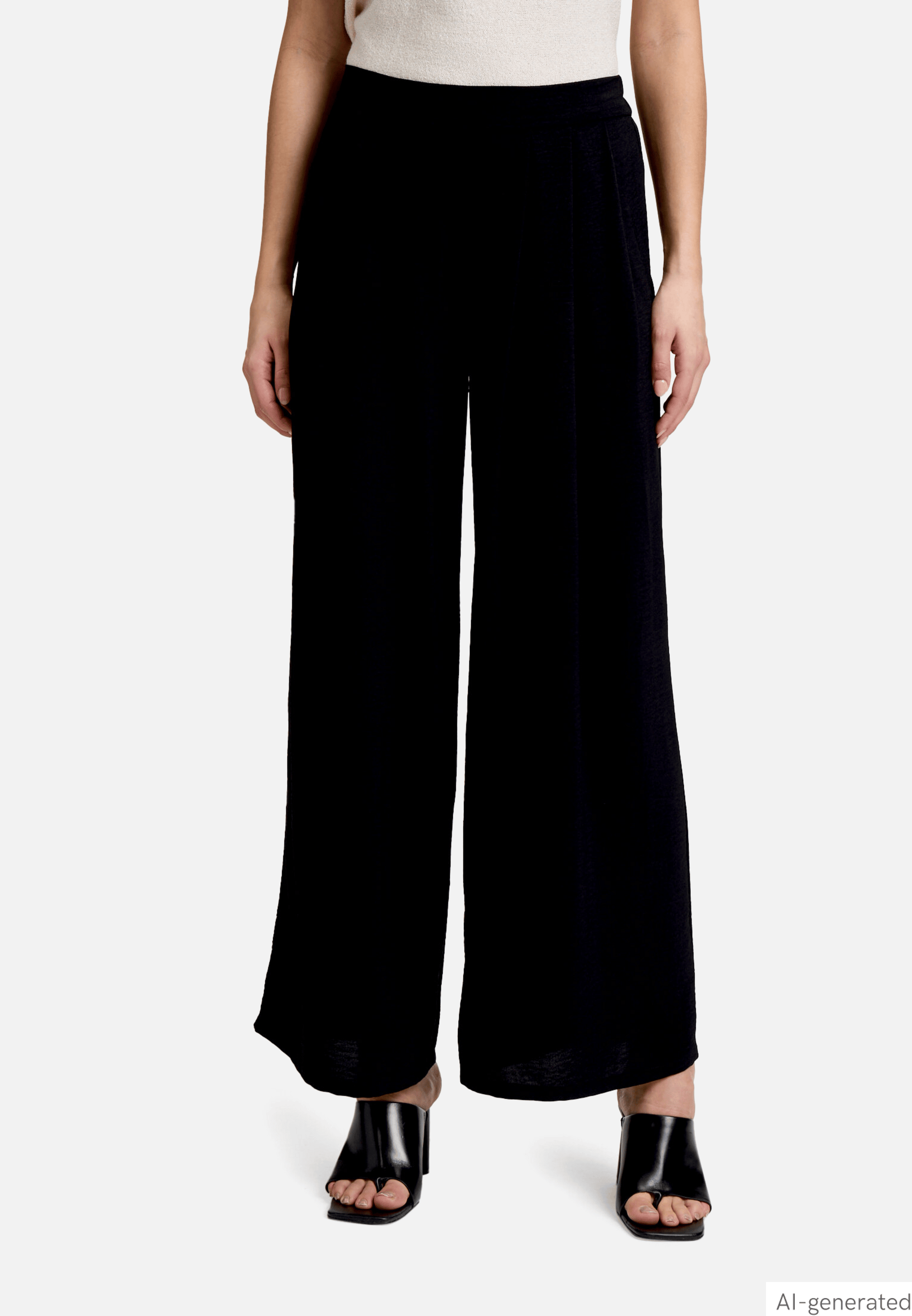 Palazzo-Hose mit weitem Bein